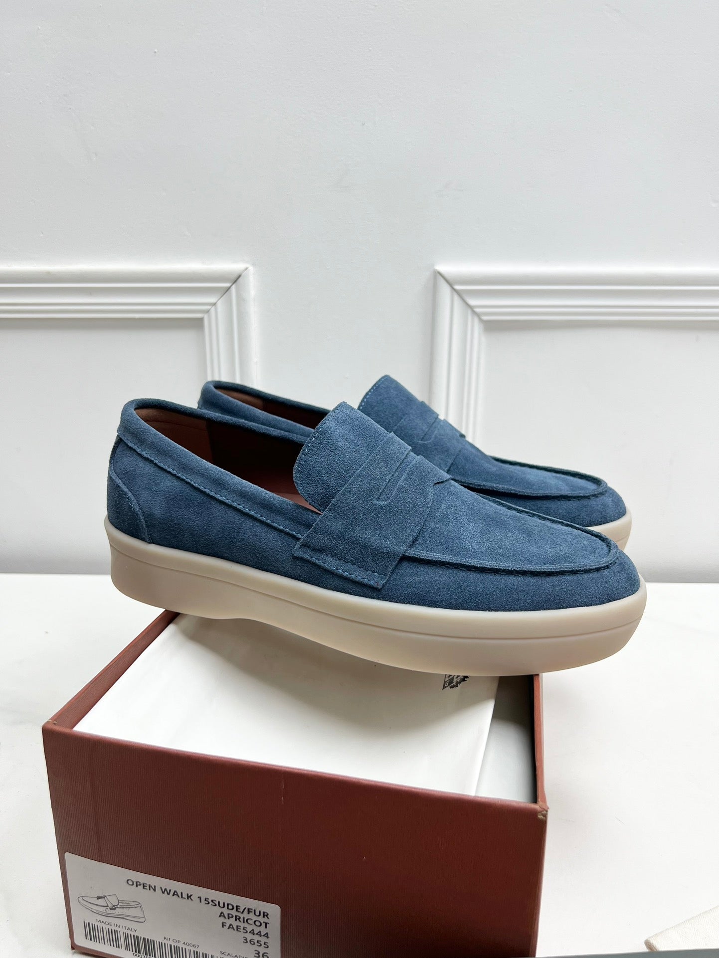 LP RETRO SUMMER WALK LOAFERS AEGEAN SUEDE - 38
