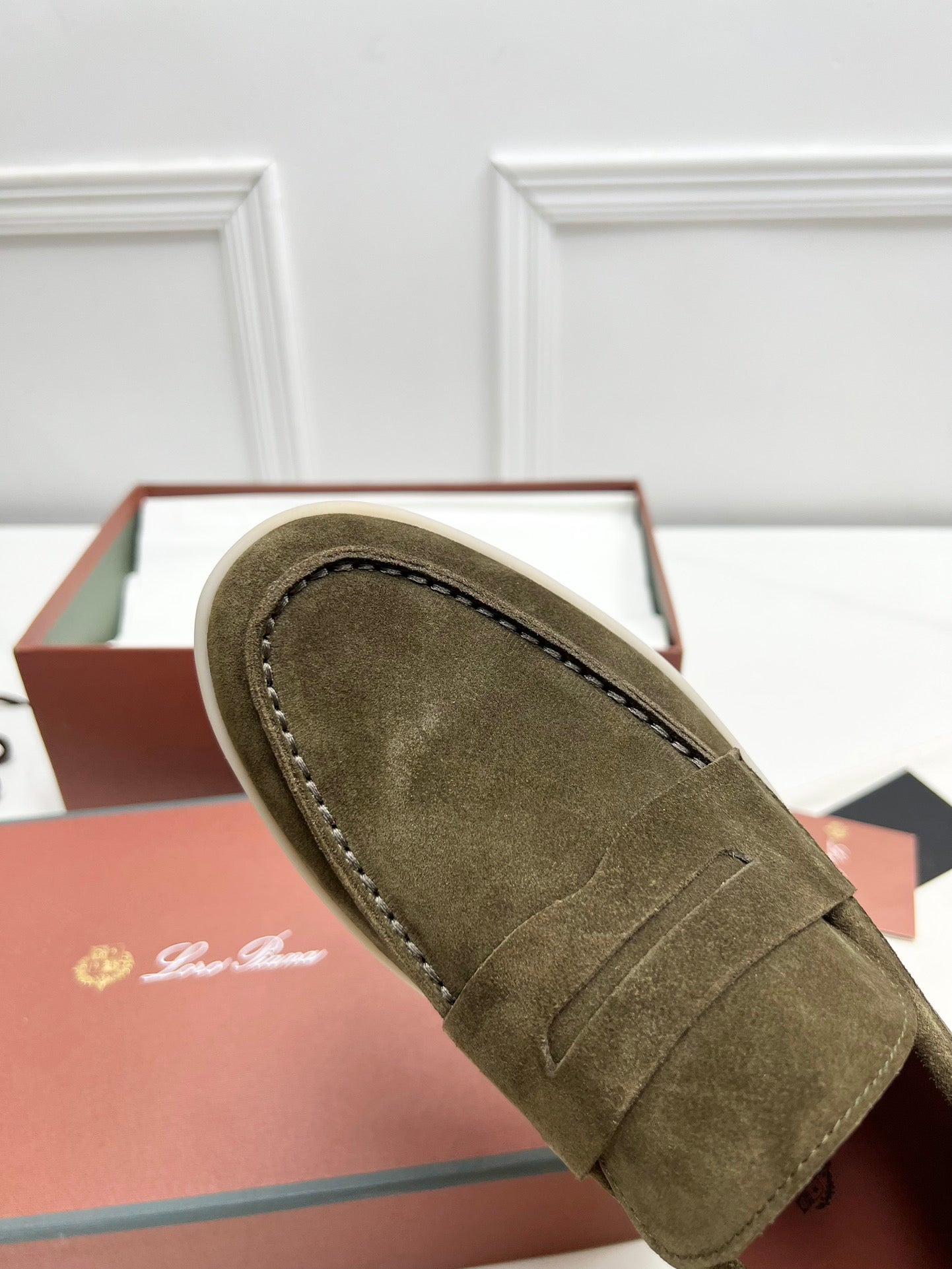 LP RETRO SUMMER WALK LOAFERS OLIVE SUEDE - 38