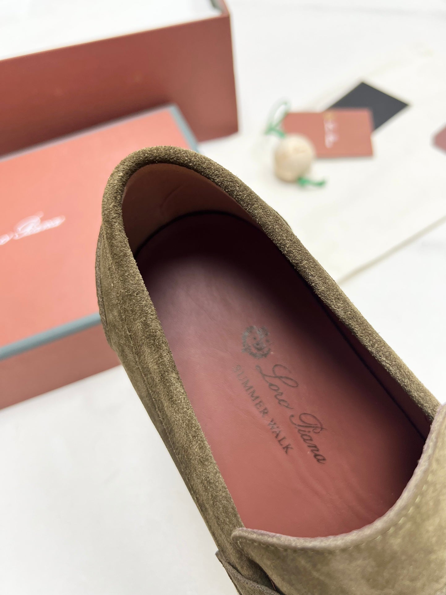 LP RETRO SUMMER WALK LOAFERS OLIVE SUEDE - 38