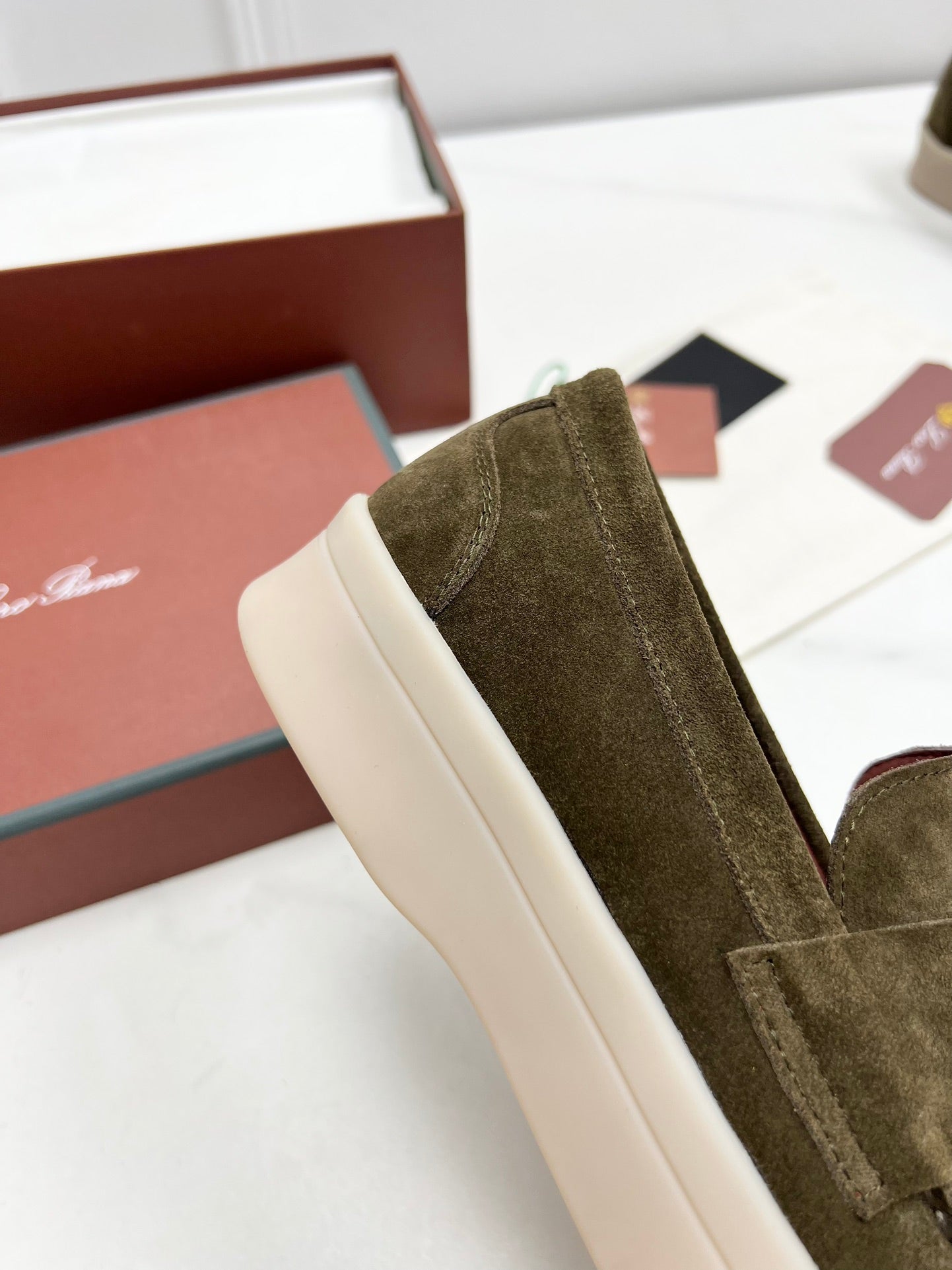 LP RETRO SUMMER WALK LOAFERS OLIVE SUEDE - 38