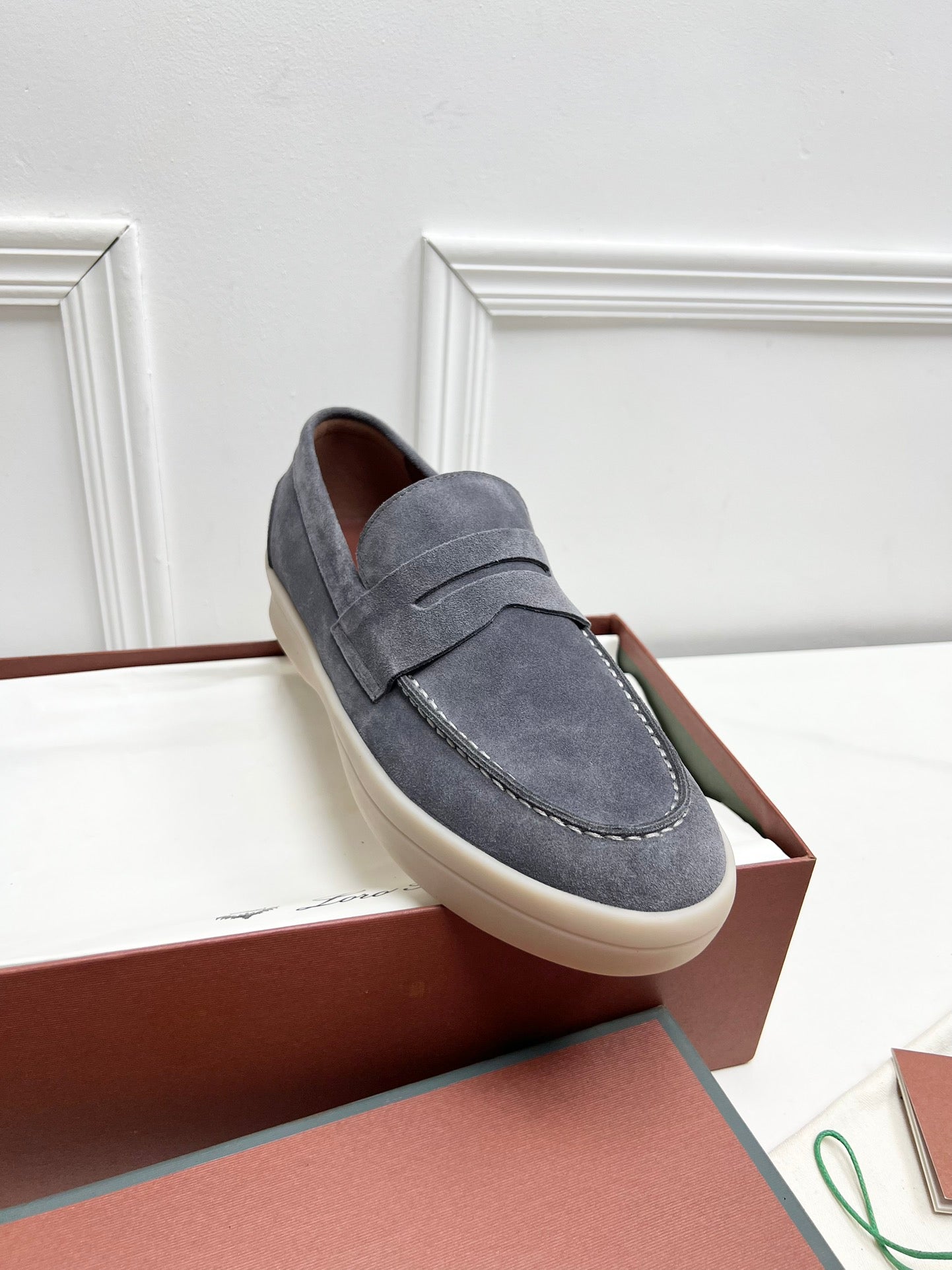 LP RETRO SUMMER WALK LOAFERS GRAY SUEDE - 38