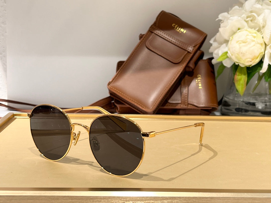 SUNGLASS CL40100 IN METAL MINERAL GLASS LENSES - Silver/Black Lenses