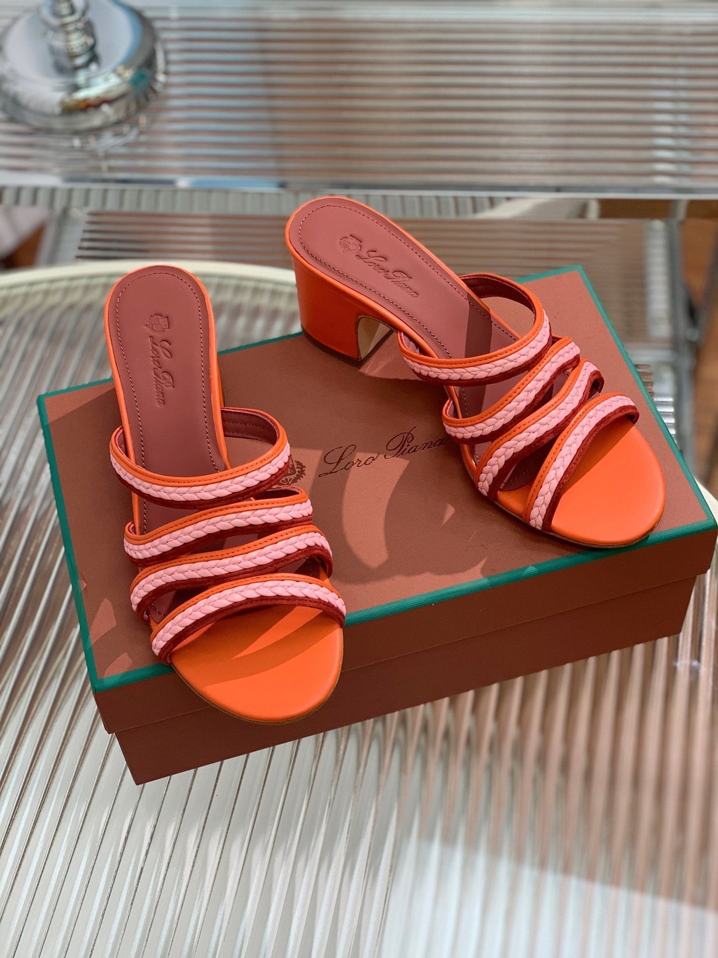 LP SPRIGHTLY CHARMS MID-SANDAL BURNT ORANGE CALFSKIN - 35