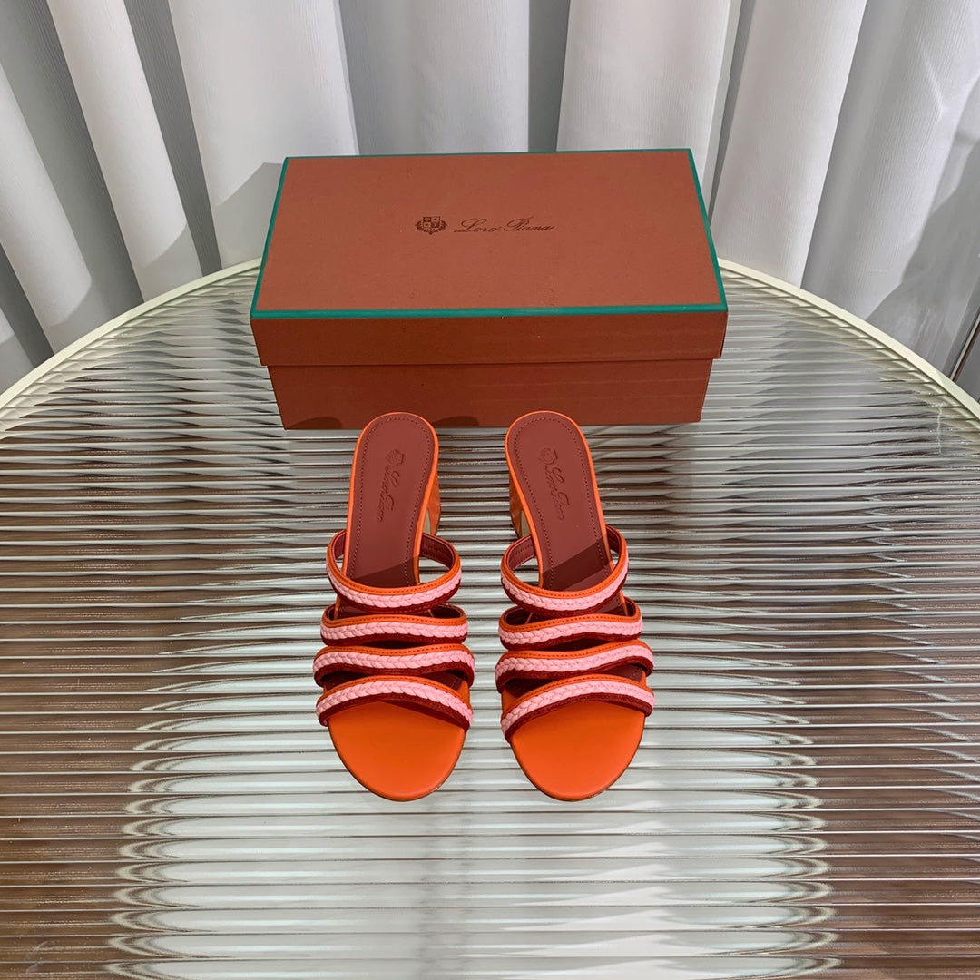 LP SPRIGHTLY CHARMS MID-SANDAL BURNT ORANGE CALFSKIN - 35