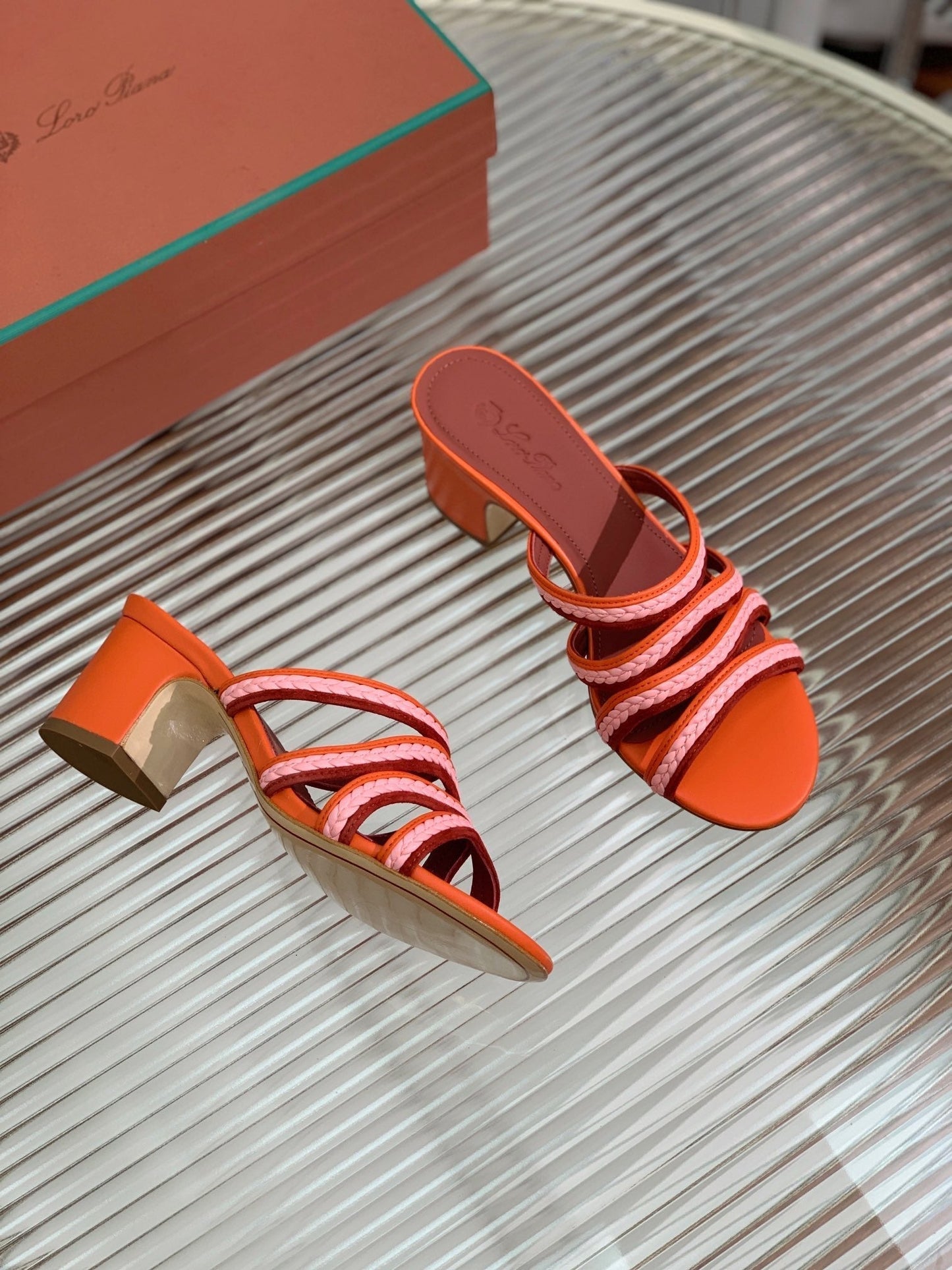 LP SPRIGHTLY CHARMS MID-SANDAL BURNT ORANGE CALFSKIN - 35