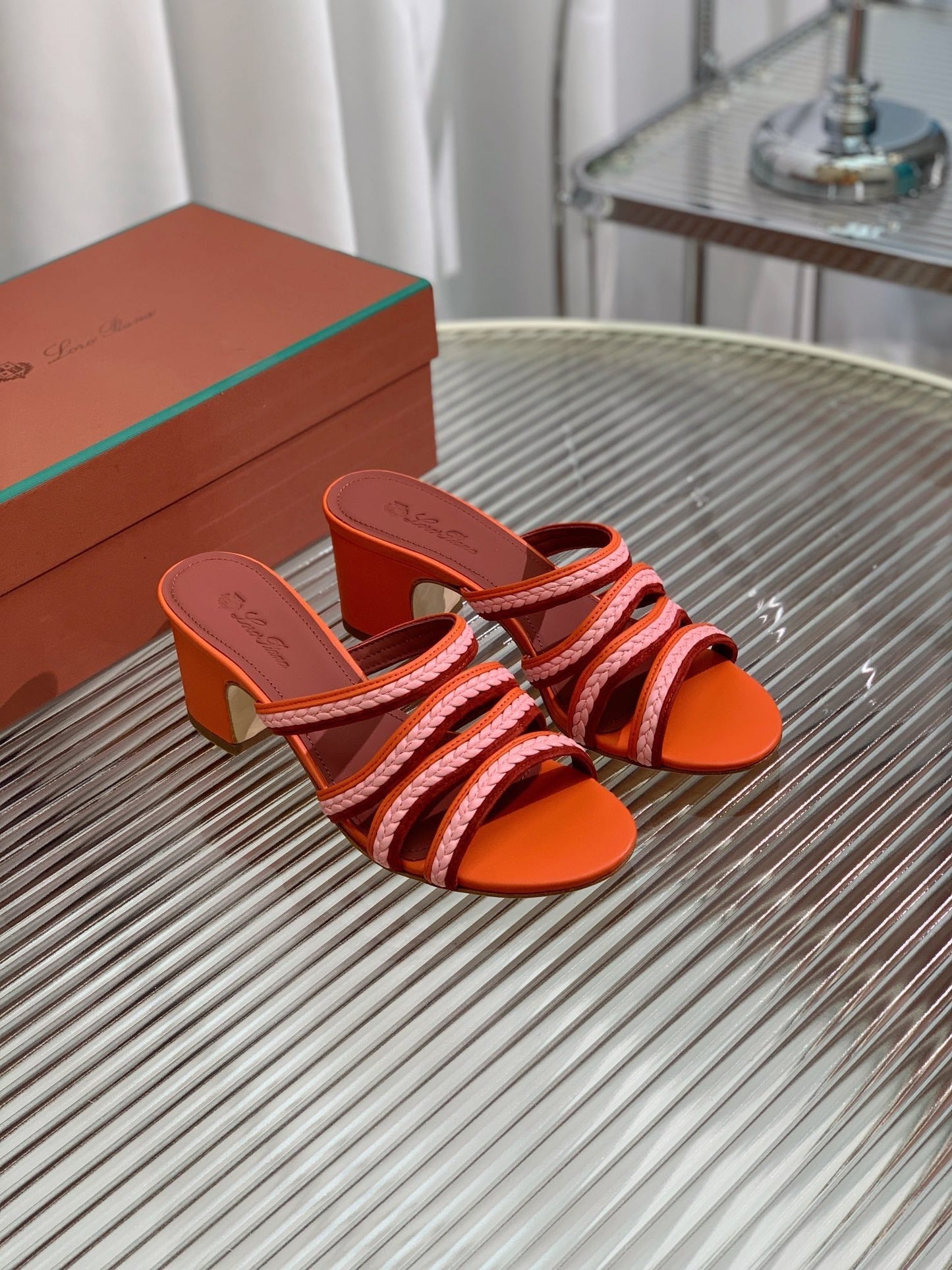 LP SPRIGHTLY CHARMS MID-SANDAL BURNT ORANGE CALFSKIN - 35