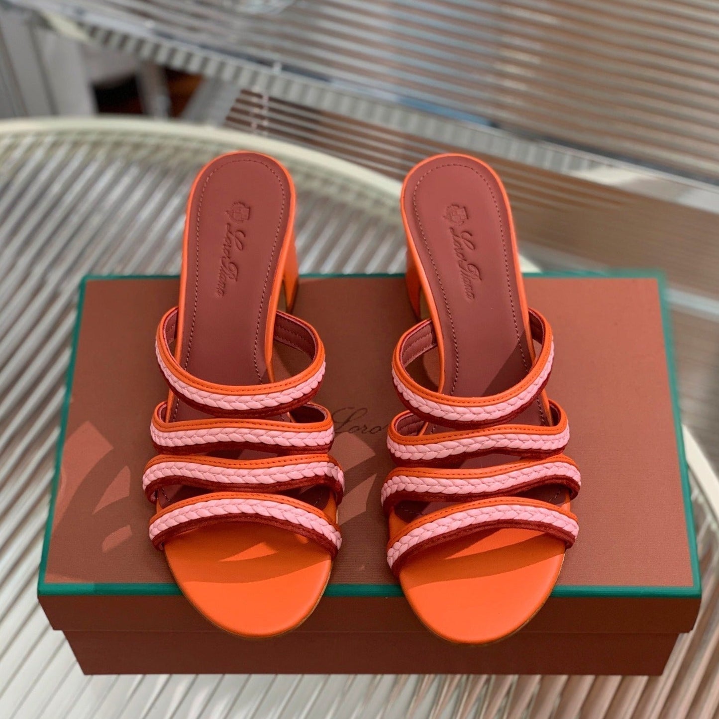 LP SPRIGHTLY CHARMS MID-SANDAL BURNT ORANGE CALFSKIN - 35