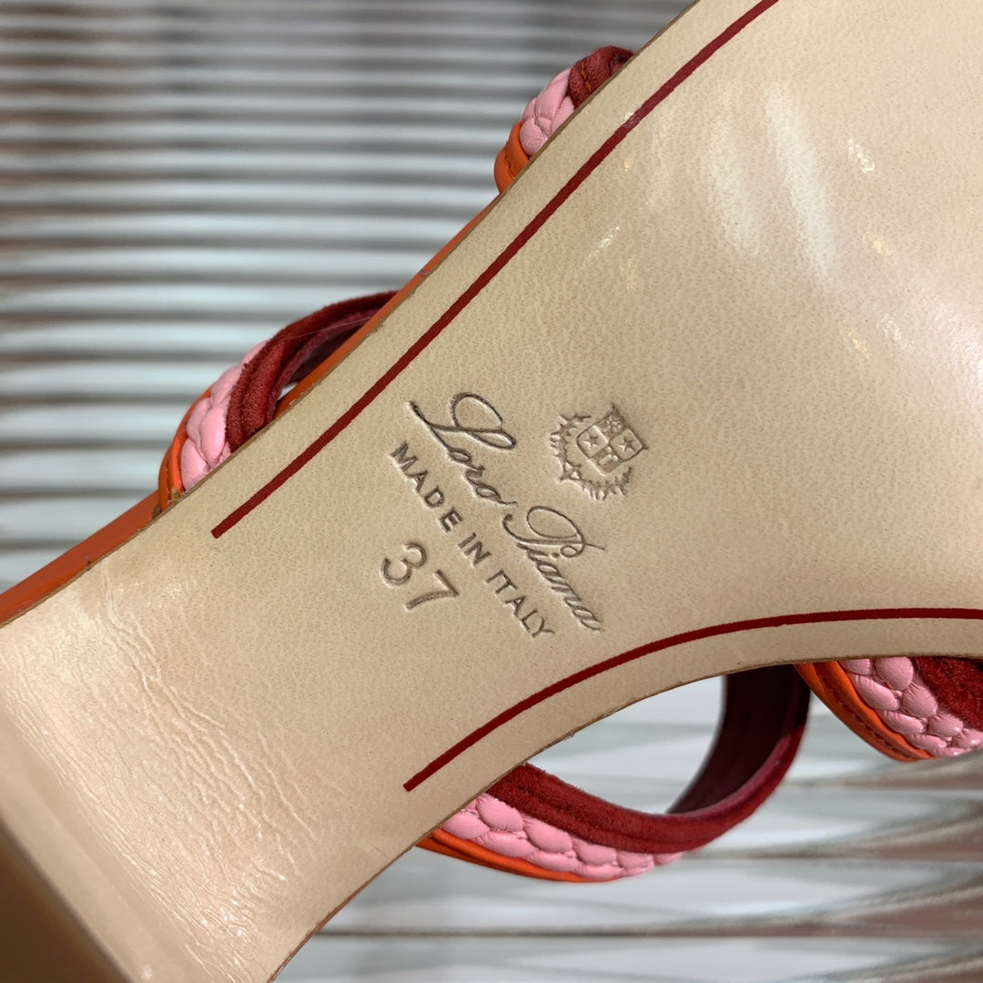 LP SPRIGHTLY CHARMS MID-SANDAL BURNT ORANGE CALFSKIN - 35