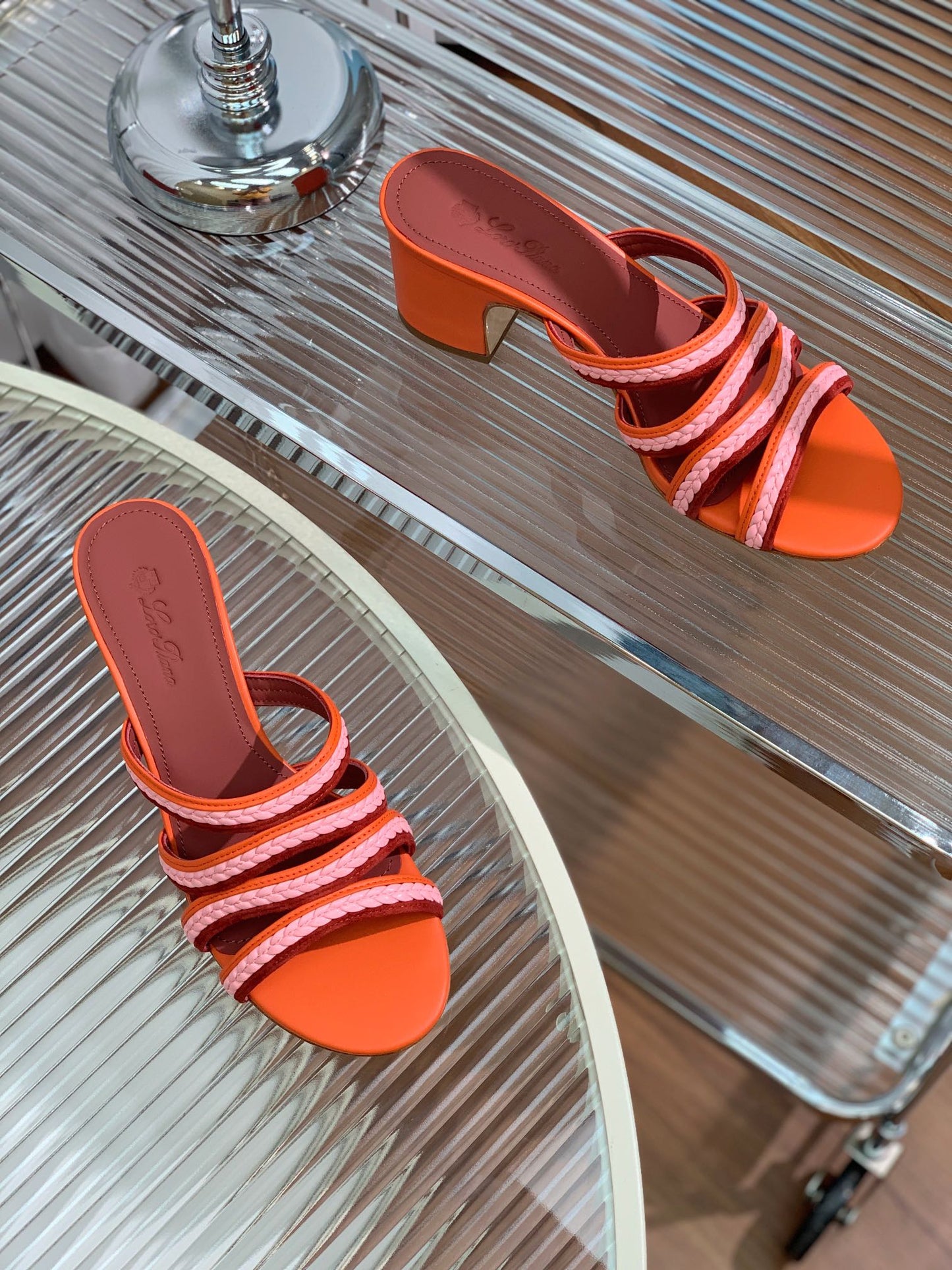 LP SPRIGHTLY CHARMS MID-SANDAL BURNT ORANGE CALFSKIN - 35