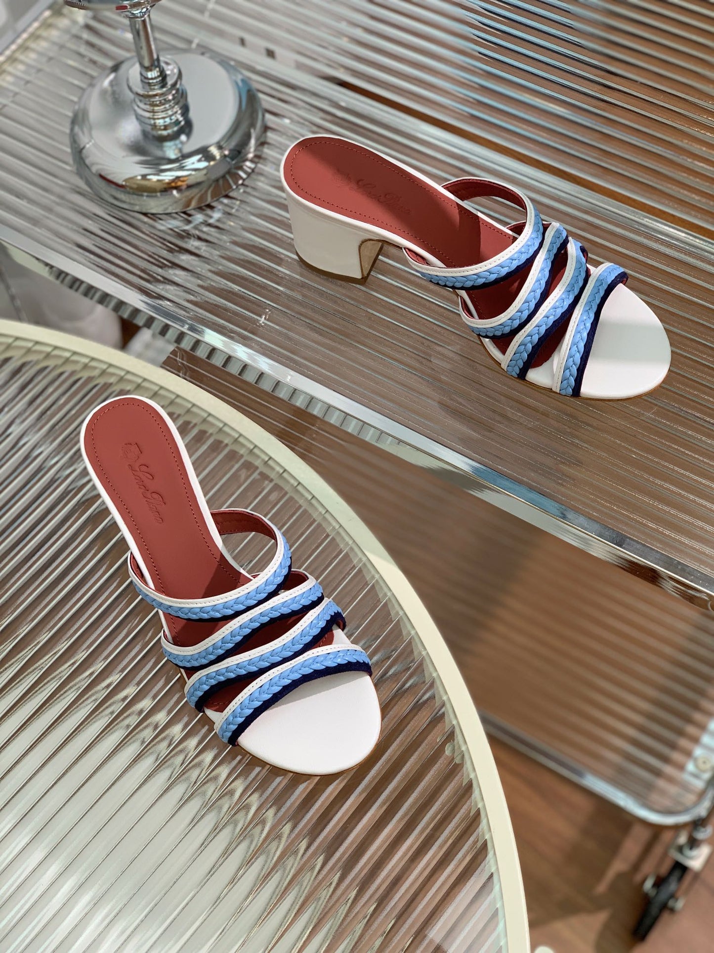 LP SPRIGHTLY CHARMS MID-SANDAL SKY CALFSKIN - 35