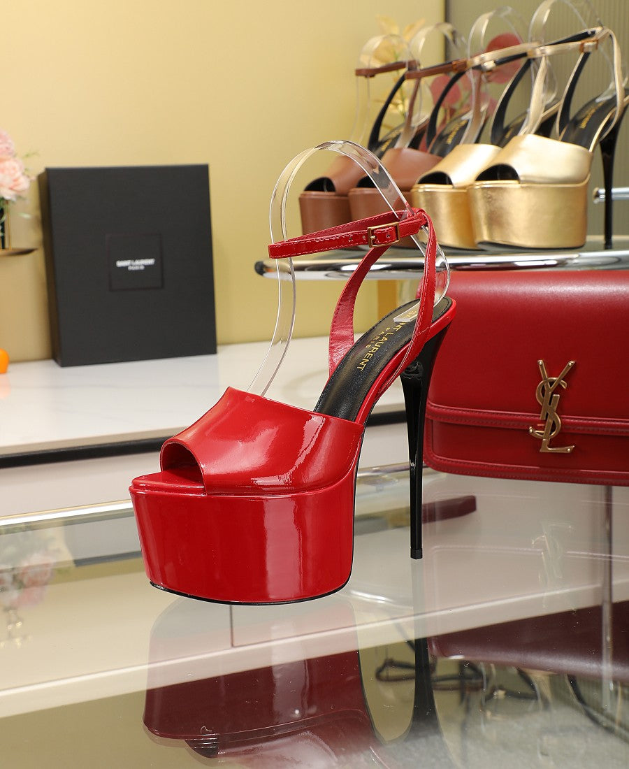SL SUPER HIGH HEELS SANDAL RED CALFSKIN - 34