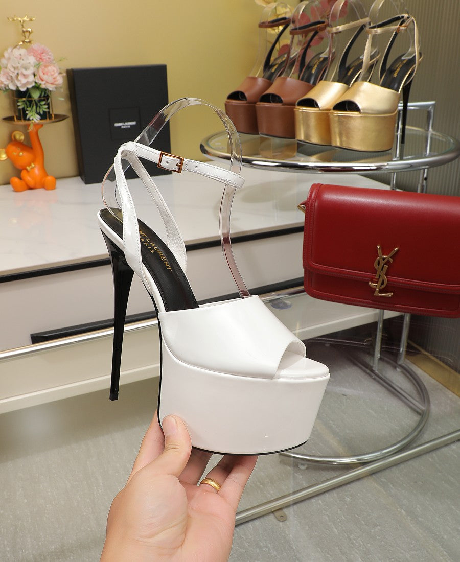 SL SUPER HIGH HEELS SANDAL WHITE CALFSKIN - 34