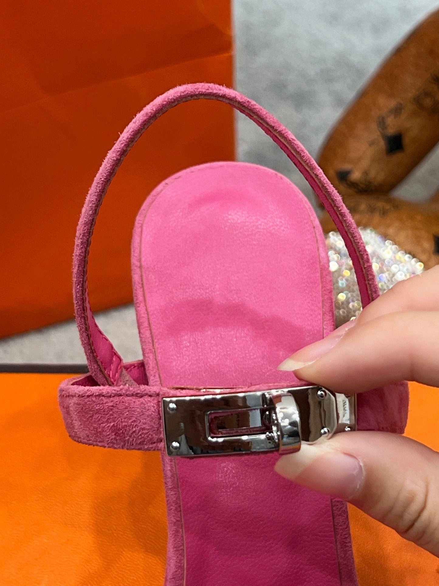 Glamour 75 Sandal Pink Suede - 35