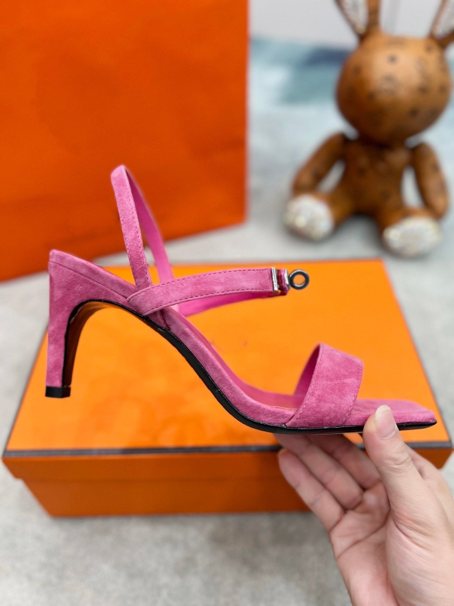 Glamour 75 Sandal Pink Suede - 35