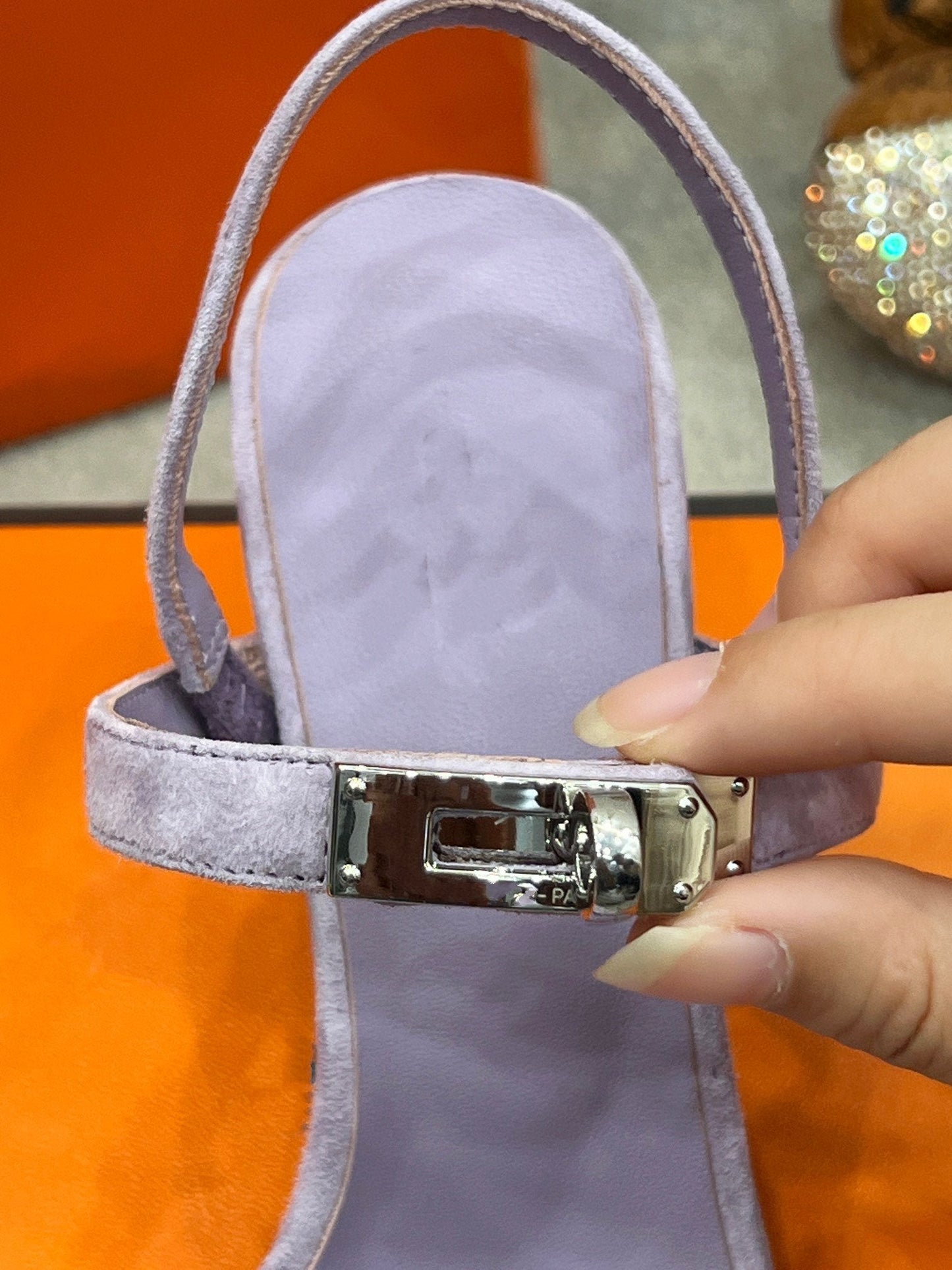 Glamour 75 Sandal Purple Suede - 35