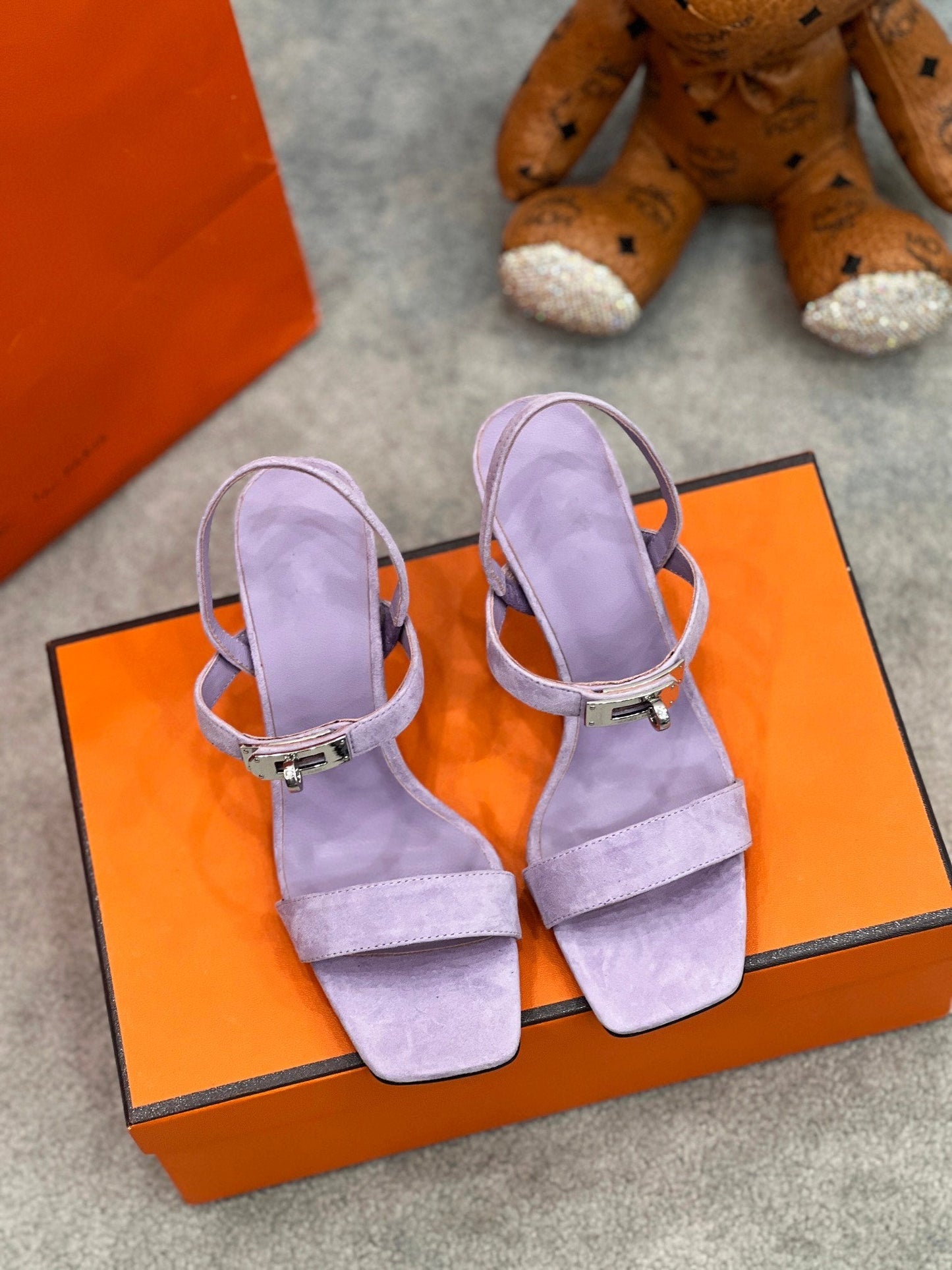 Glamour 75 Sandal Purple Suede - 35