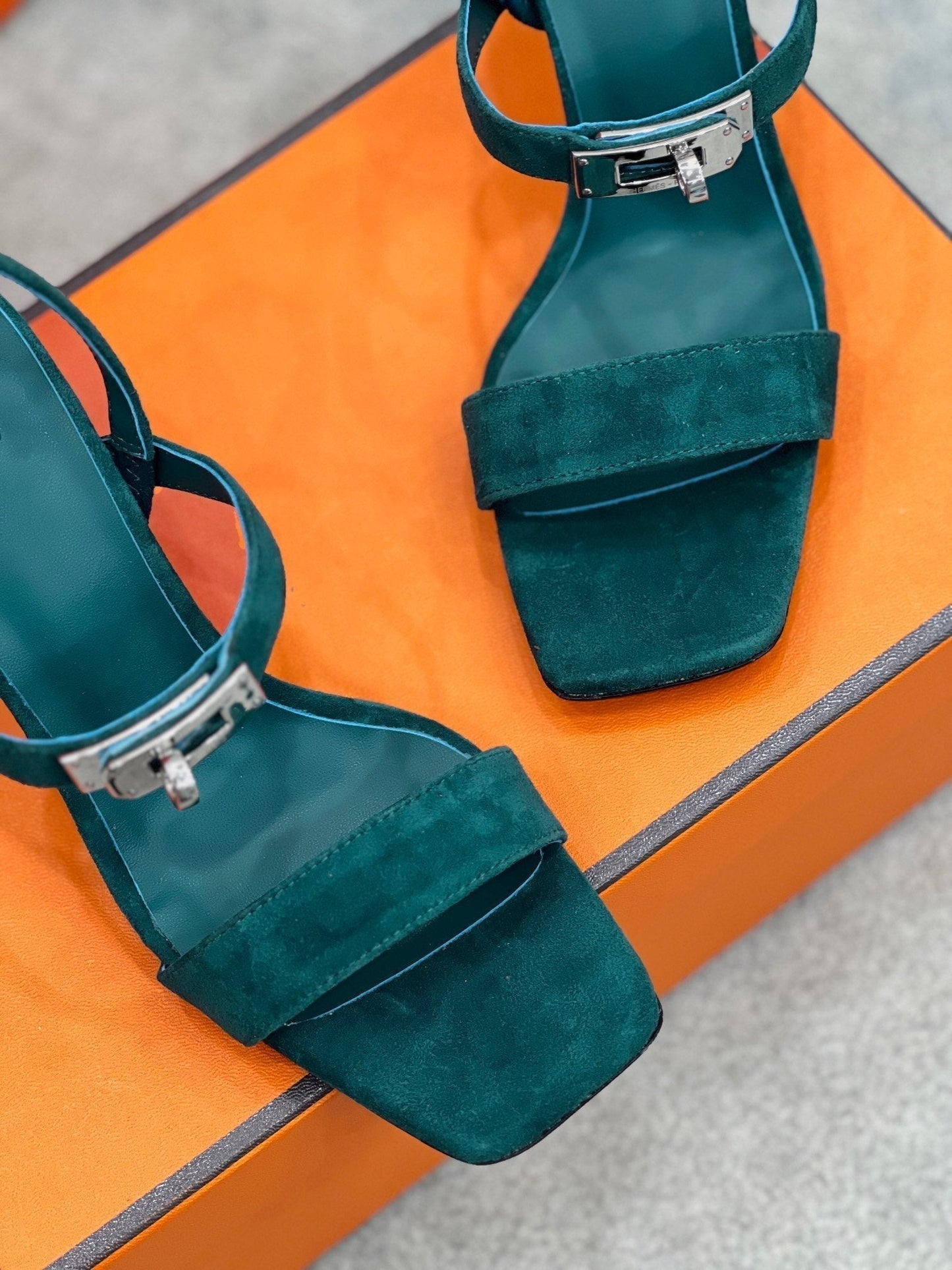 Glamour 75 Sandal Ocean Blue Suede - 35
