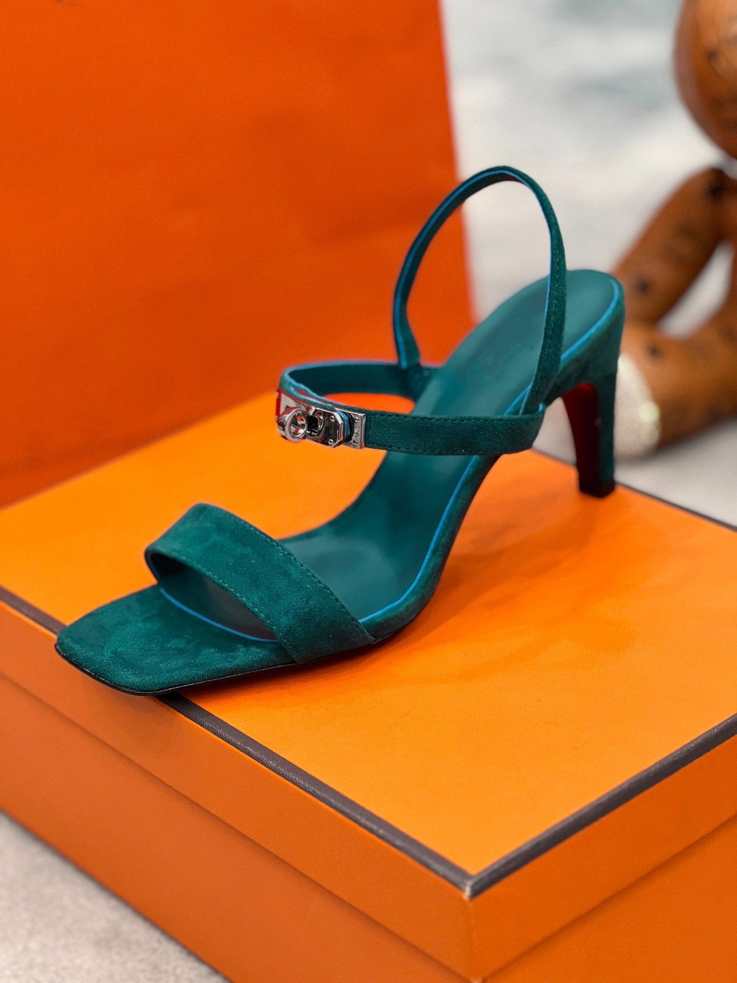 Glamour 75 Sandal Ocean Blue Suede - 35