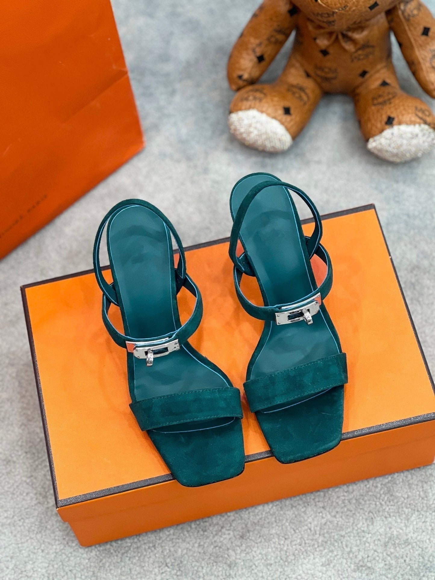 Glamour 75 Sandal Ocean Blue Suede - 35