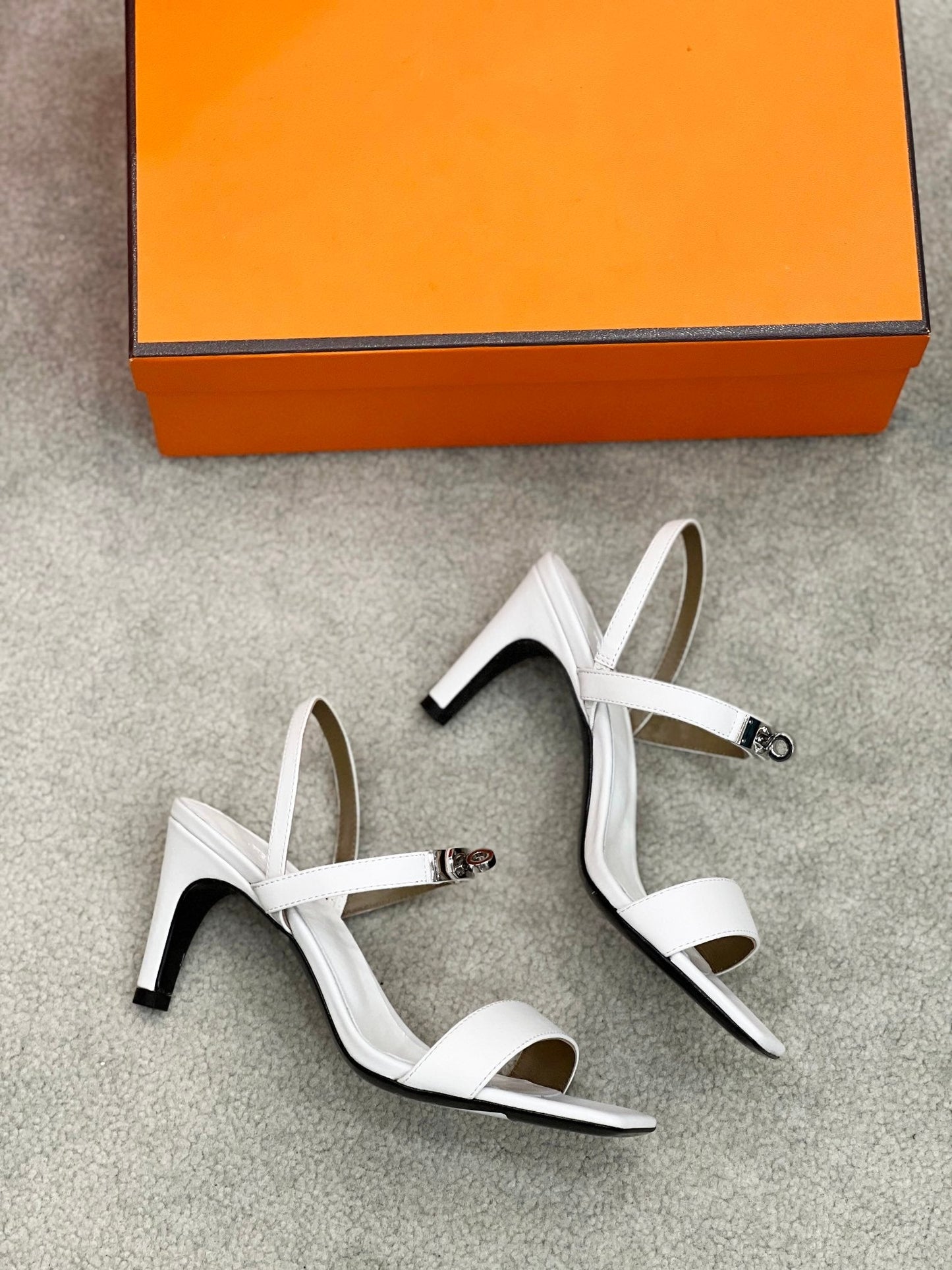 Glamour 75 Sandal White Leather - 35