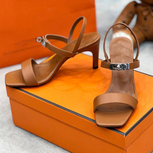 Glamour 75 Sandal Brown Leather - 35