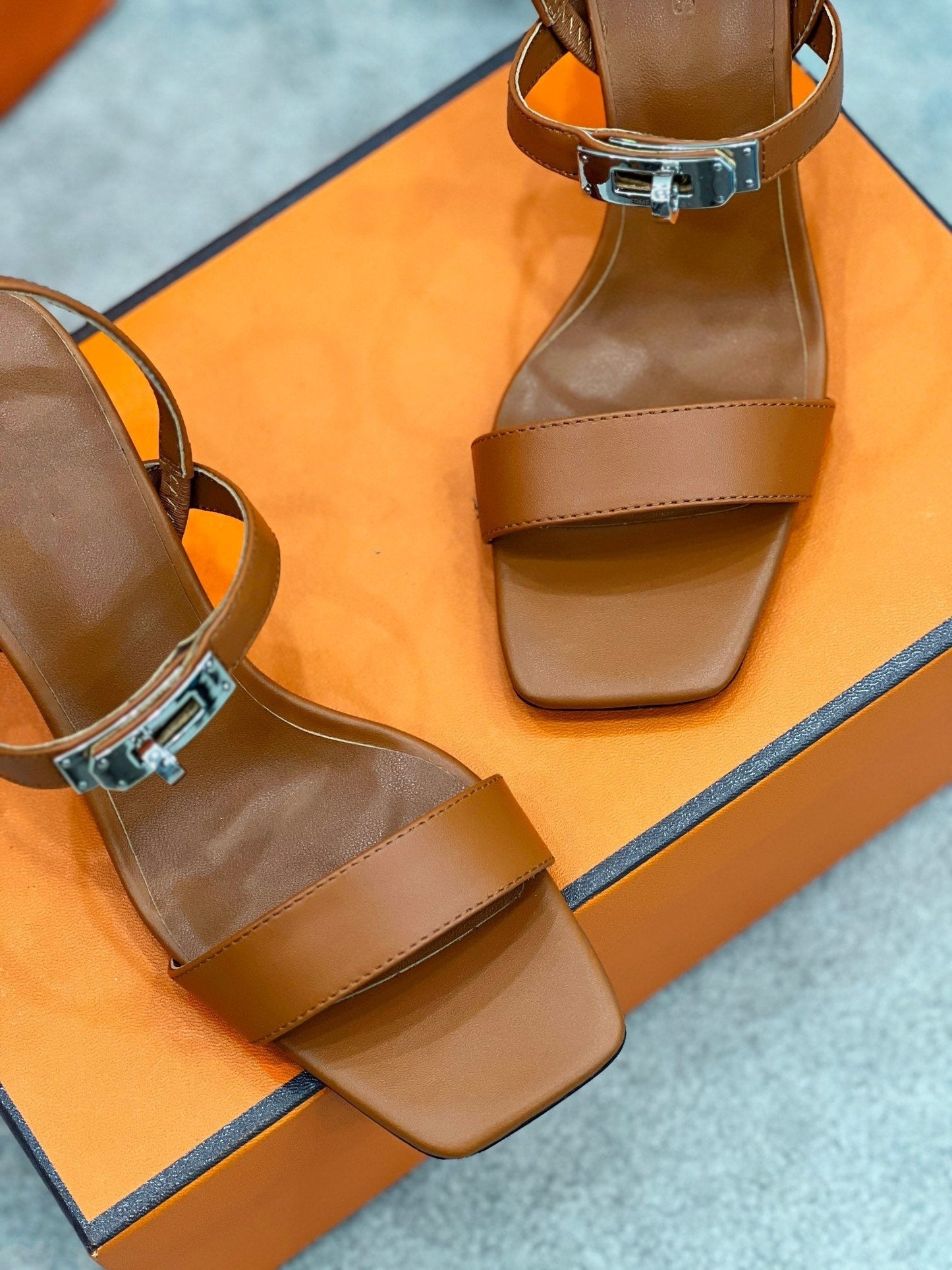 Glamour 75 Sandal Brown Leather - 35