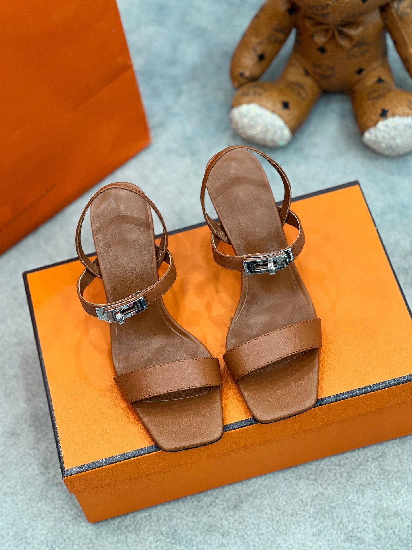 Glamour 75 Sandal Brown Leather - 35