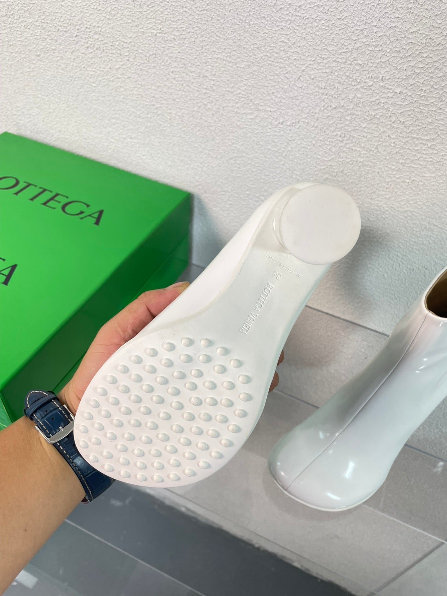 ATOMIC ANKLE BOOT IN WHITE CALFSKIN 75 MM - 34