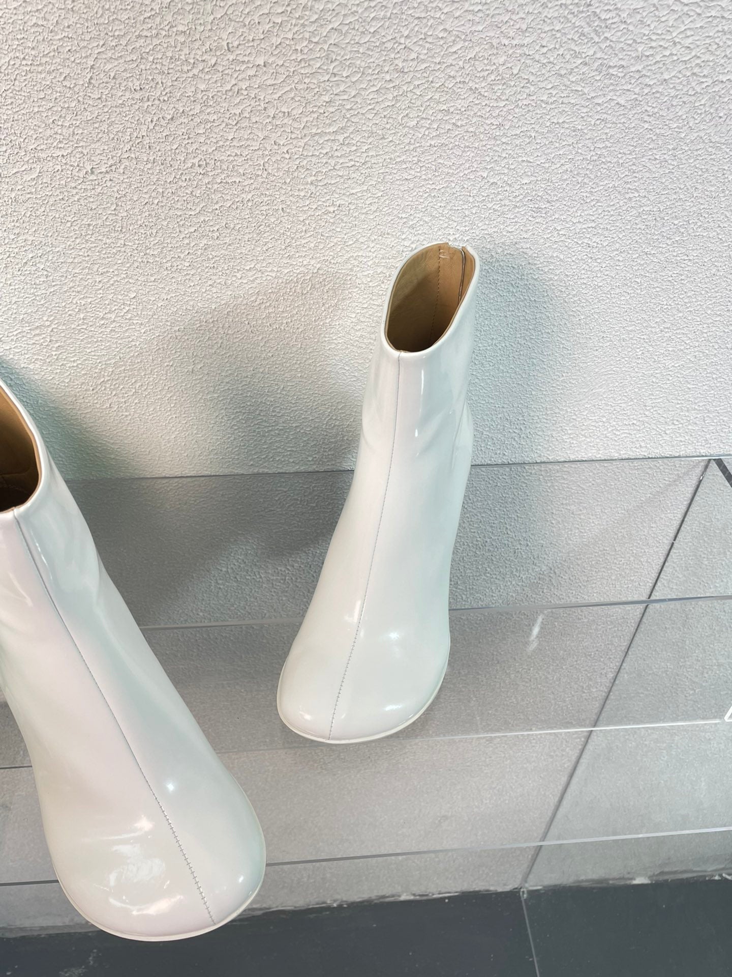 ATOMIC ANKLE BOOT IN WHITE CALFSKIN 75 MM - 34