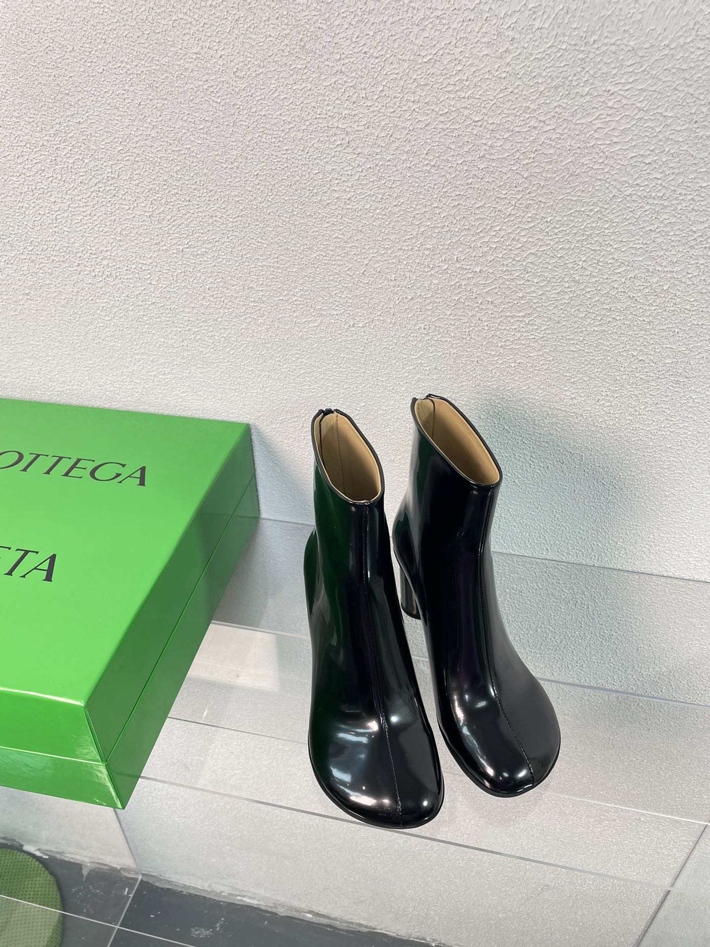 ATOMIC ANKLE BOOT IN BLACK CALFSKIN 75 MM - 34
