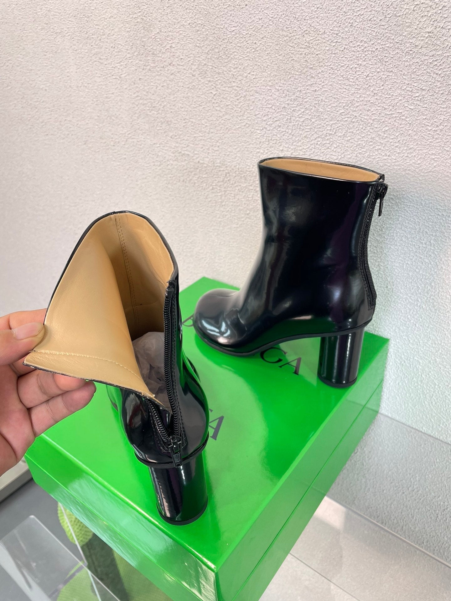 ATOMIC ANKLE BOOT IN BLACK CALFSKIN 75 MM - 34