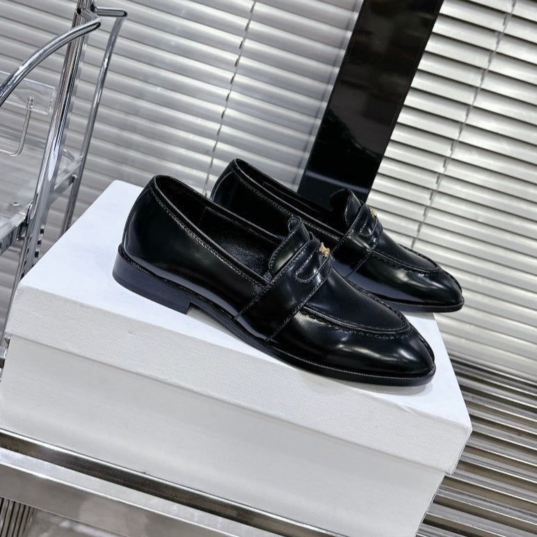 ARC DE TRIOMPHE FLAT LOAFERS SHEEPSKIN BLACK - 35