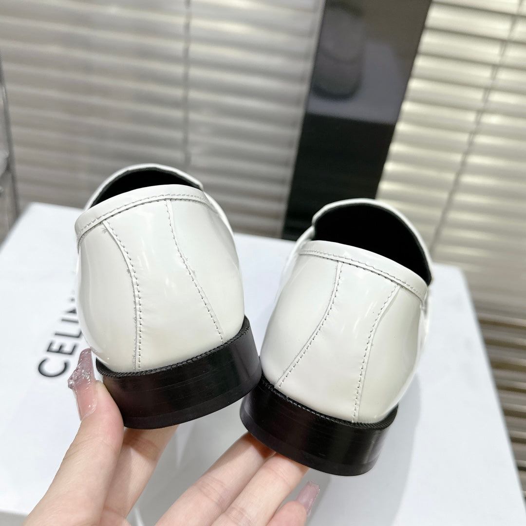 ARC DE TRIOMPHE FLAT LOAFERS SHEEPSKIN WHITE - 35