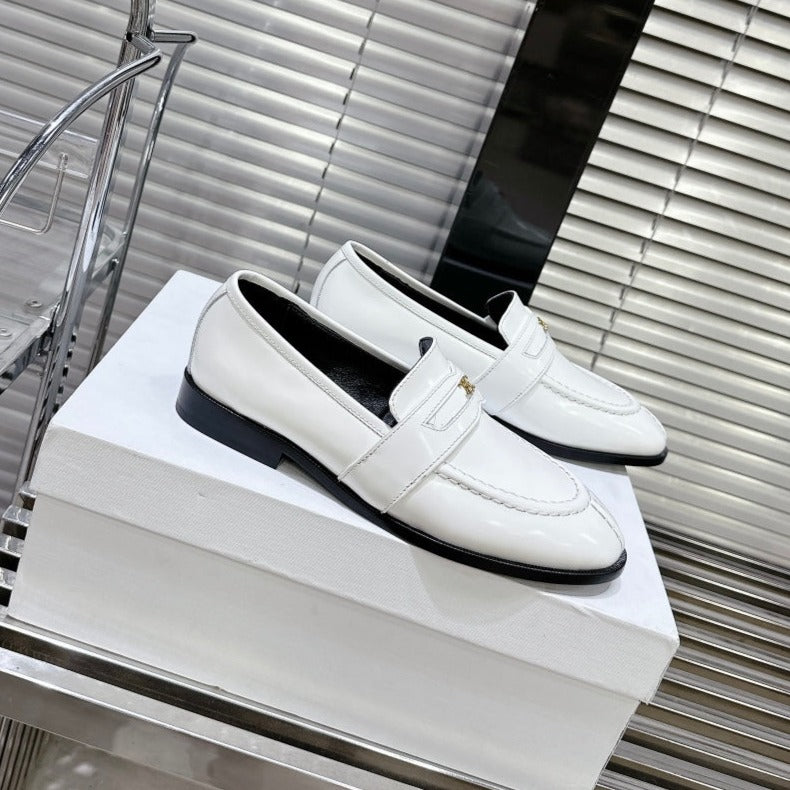 ARC DE TRIOMPHE FLAT LOAFERS SHEEPSKIN WHITE - 35