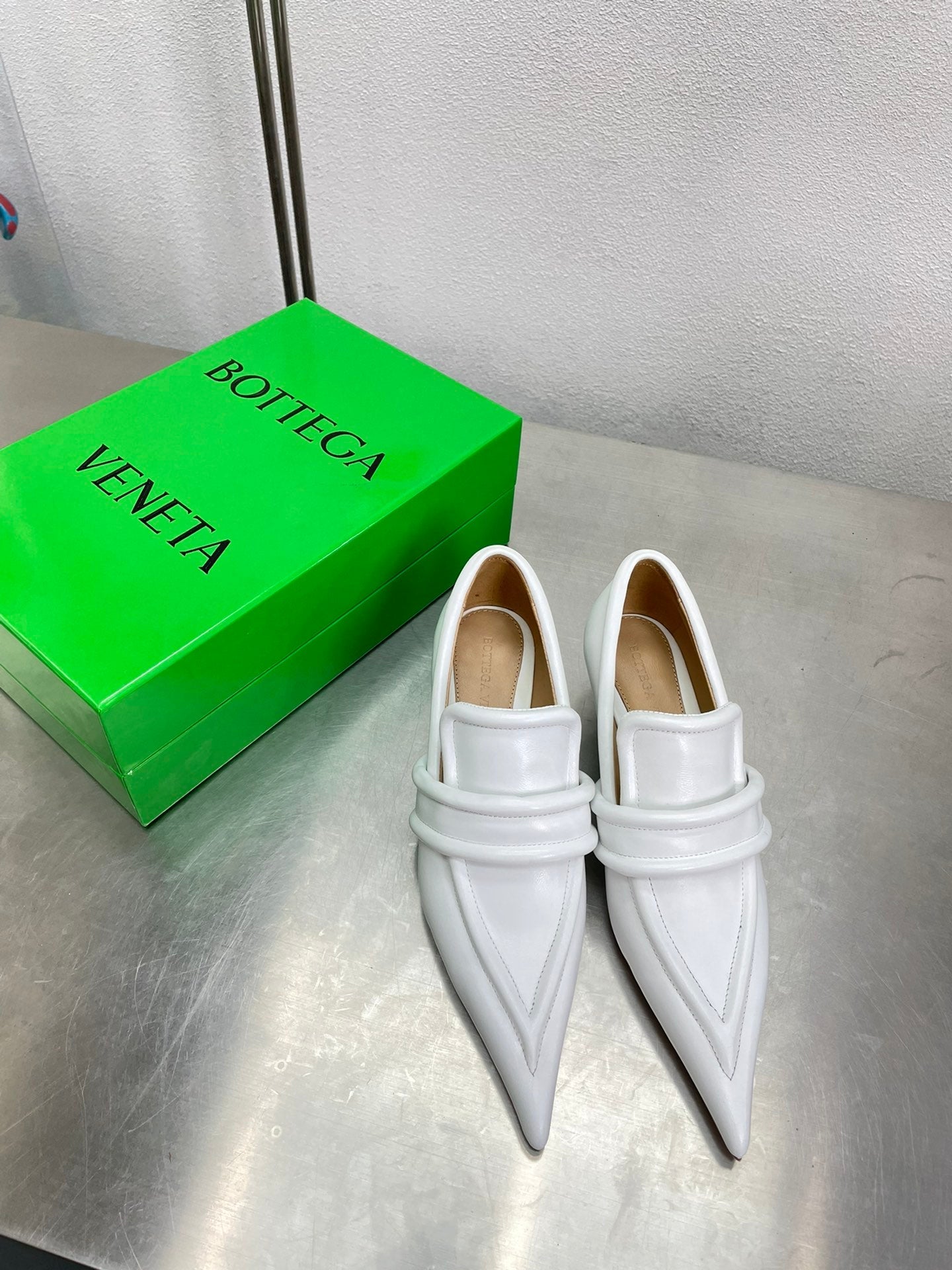 HIGH PUMP 35 MM IN WHITE CALFSKIN - 34