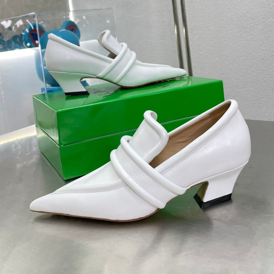 HIGH PUMP 35 MM IN WHITE CALFSKIN - 34