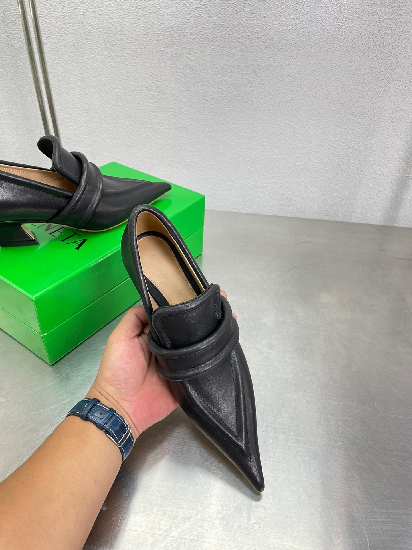 HIGH PUMP 35 MM IN BLACK CALFSKIN - 34