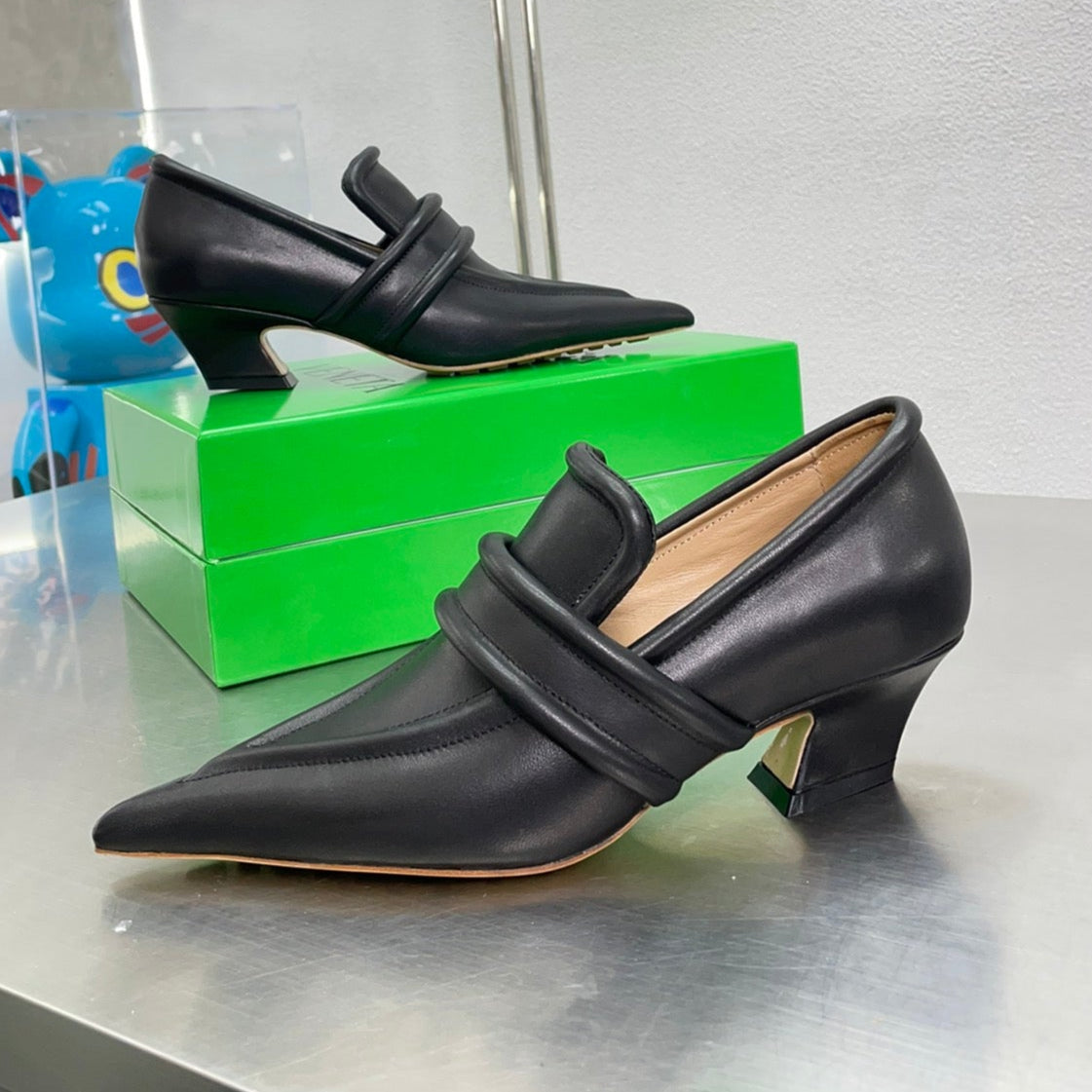 HIGH PUMP 35 MM IN BLACK CALFSKIN - 34