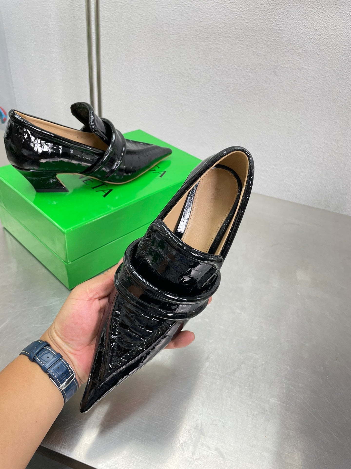 HIGH PUMP 35 MM IN BLACK PATENT CALFSKIN - 34