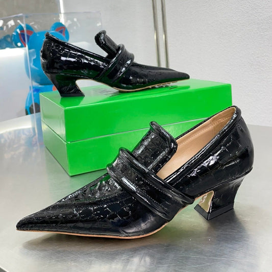 HIGH PUMP 35 MM IN BLACK PATENT CALFSKIN - 34