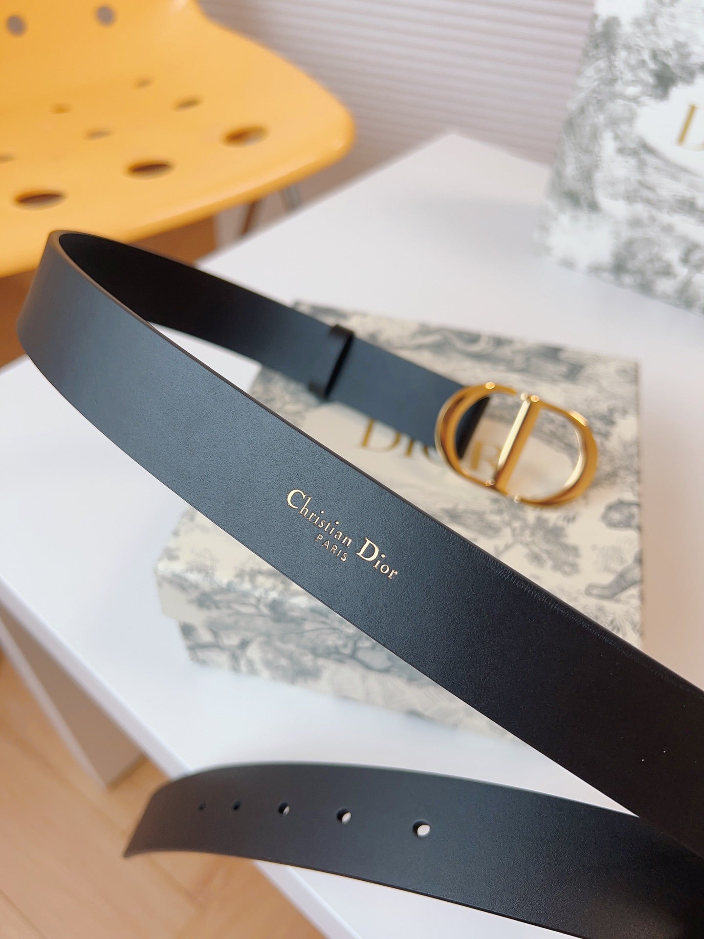 DIOR 25S BELT 30 MM IN BLACK CALFSKIN 613180 - 30