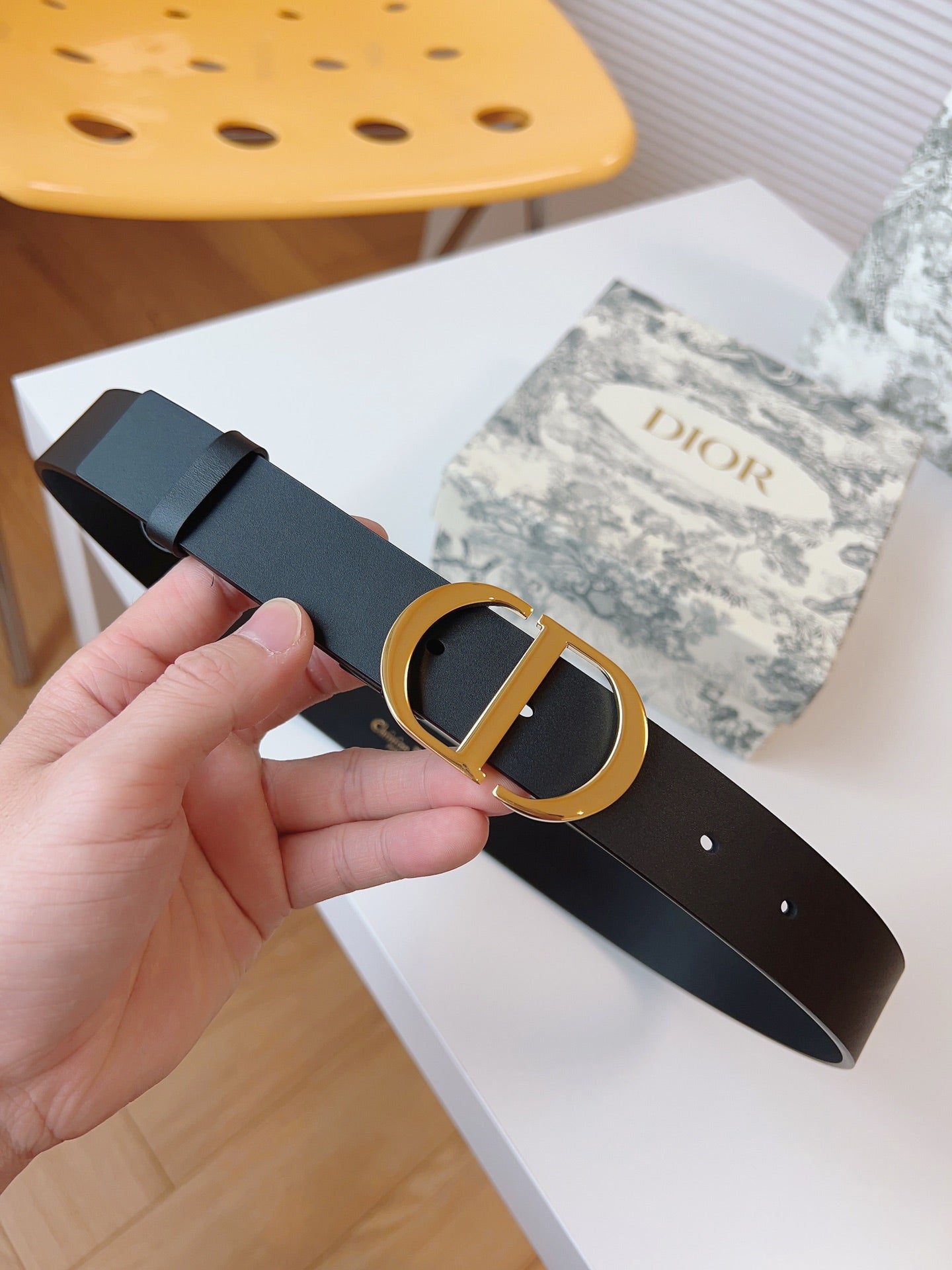 DIOR 25S BELT 30 MM IN BLACK CALFSKIN 613180 - 30