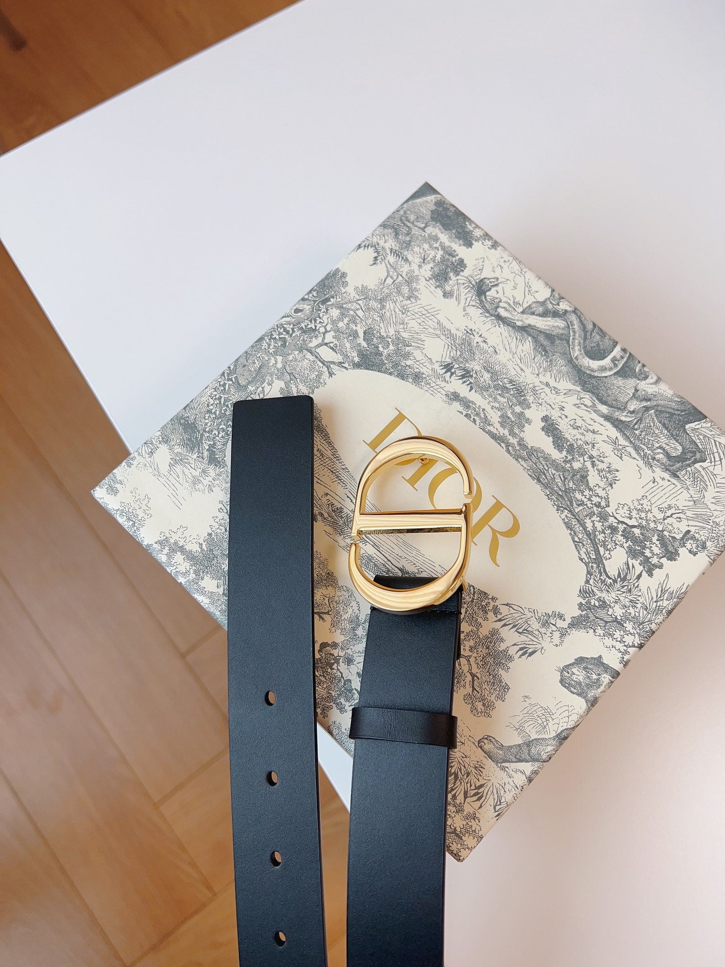 DIOR 25S BELT 30 MM IN BLACK CALFSKIN 613180 - 30