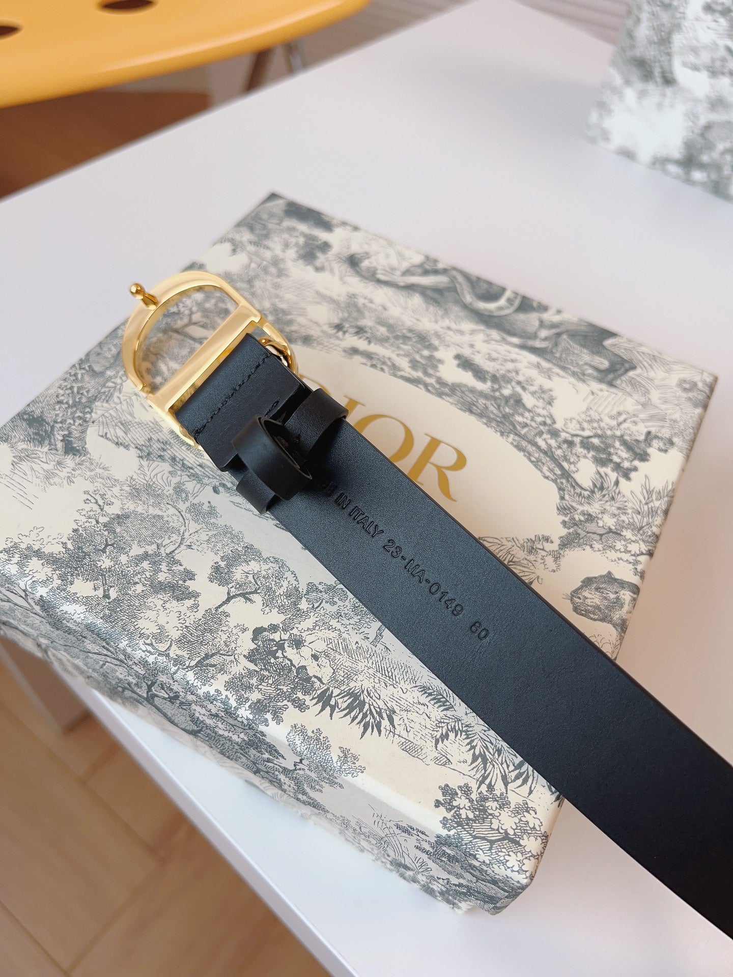 DIOR 25S BELT 30 MM IN BLACK CALFSKIN 613180 - 30