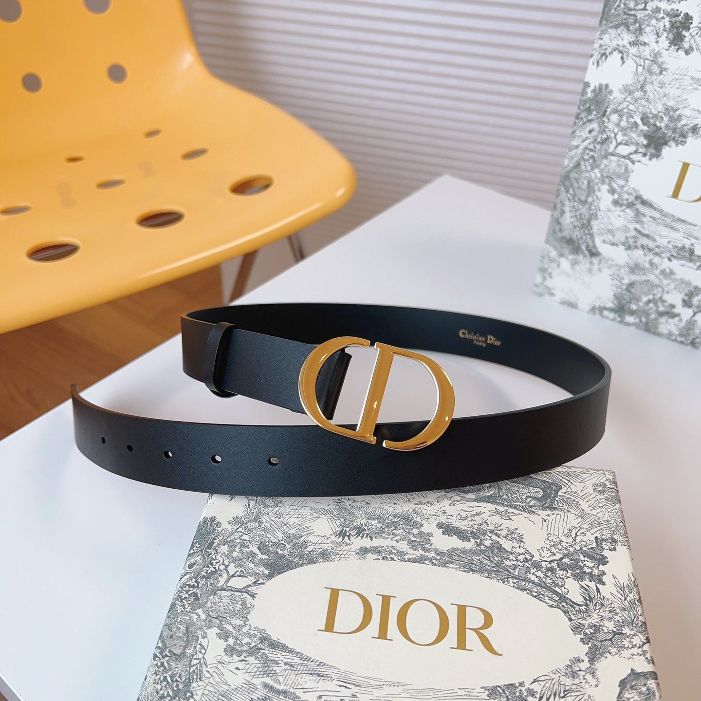 DIOR 25S BELT 30 MM IN BLACK CALFSKIN 613180 - 30
