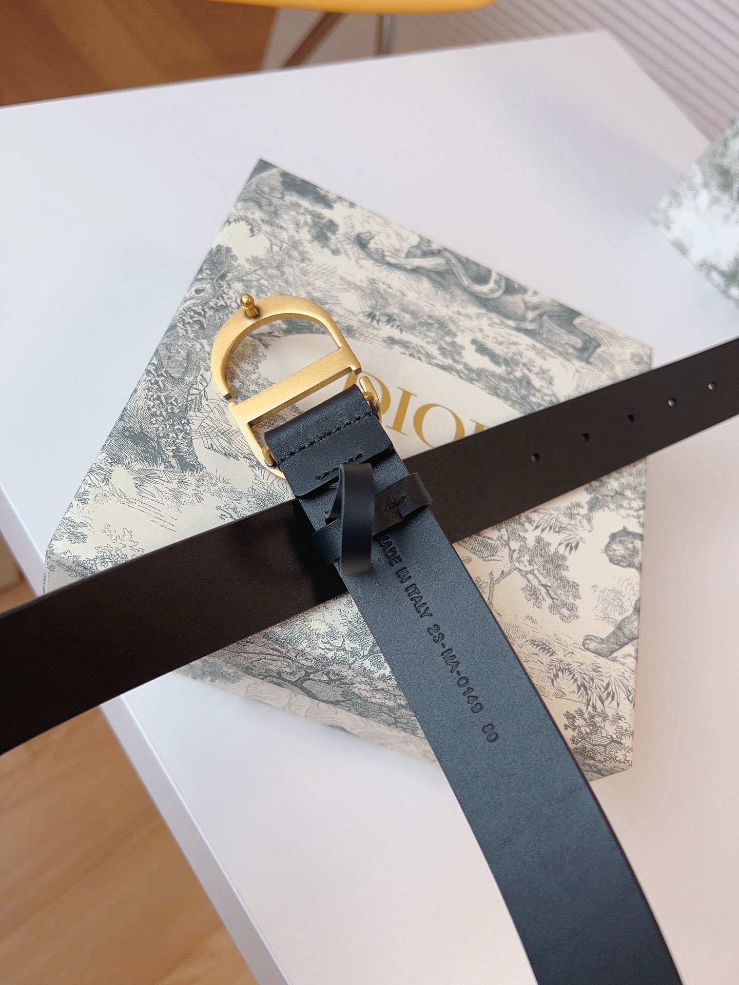 DIOR 25S BELT 30 MM IN BLACK CALFSKIN 613181 - 30