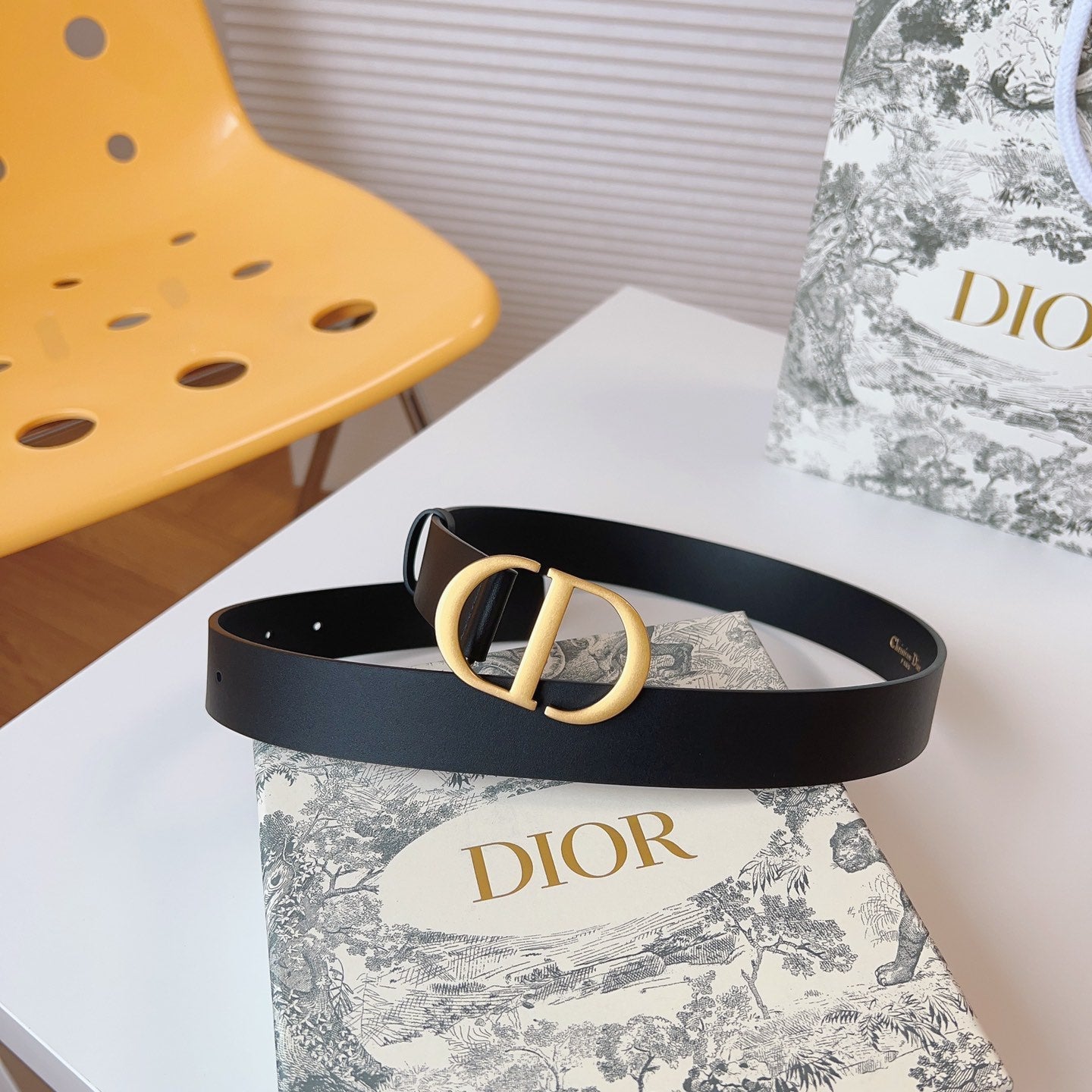 DIOR 25S BELT 30 MM IN BLACK CALFSKIN 613181 - 30