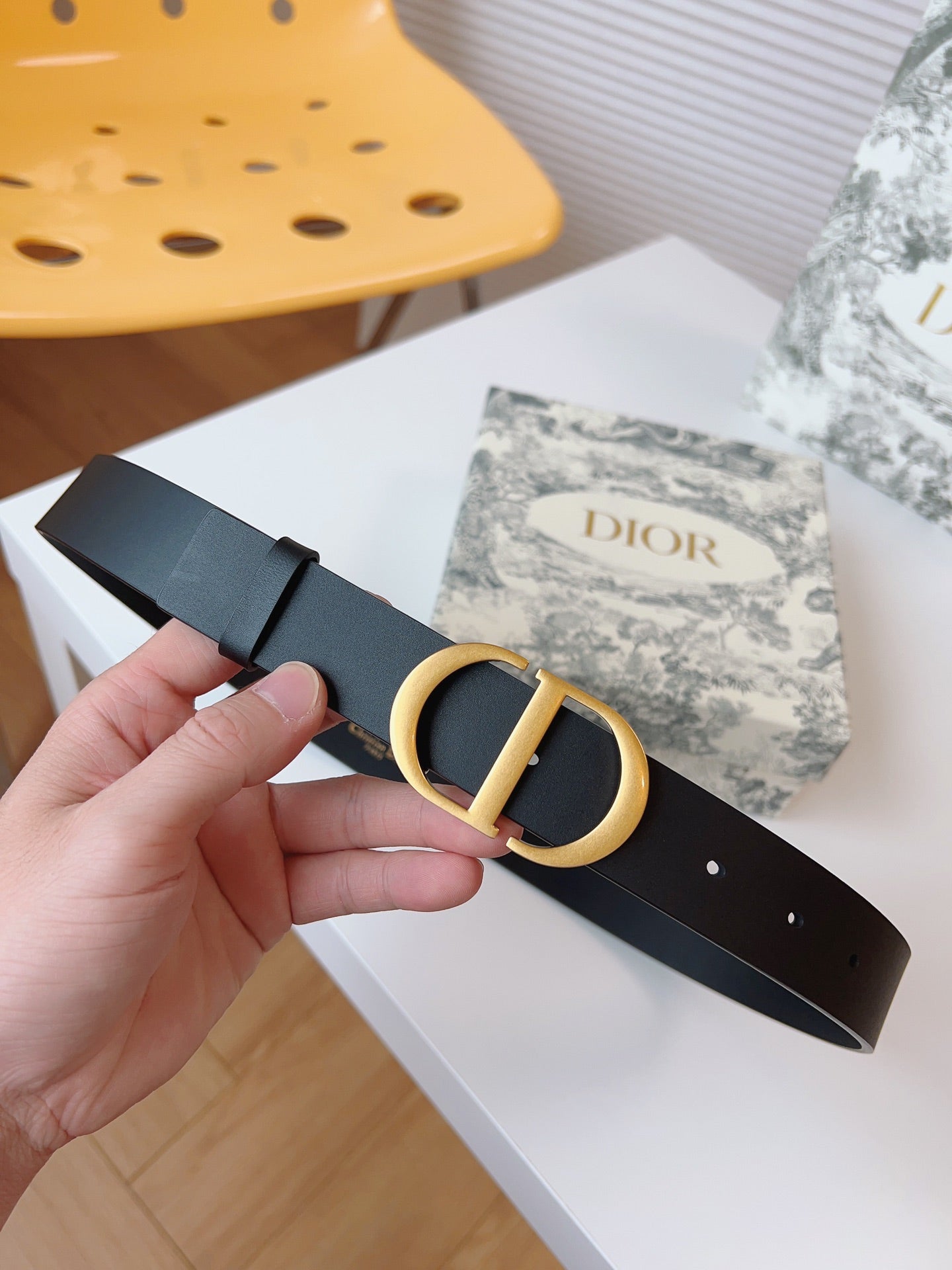 DIOR 25S BELT 30 MM IN BLACK CALFSKIN 613181 - 30