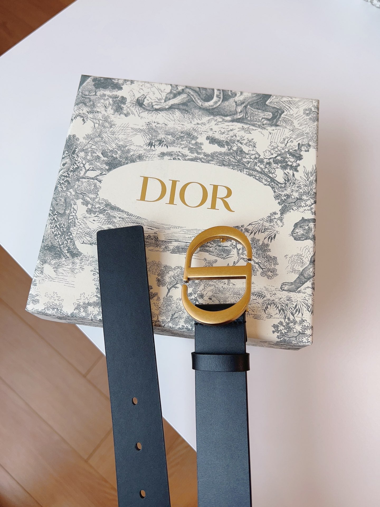 DIOR 25S BELT 30 MM IN BLACK CALFSKIN 613181 - 30