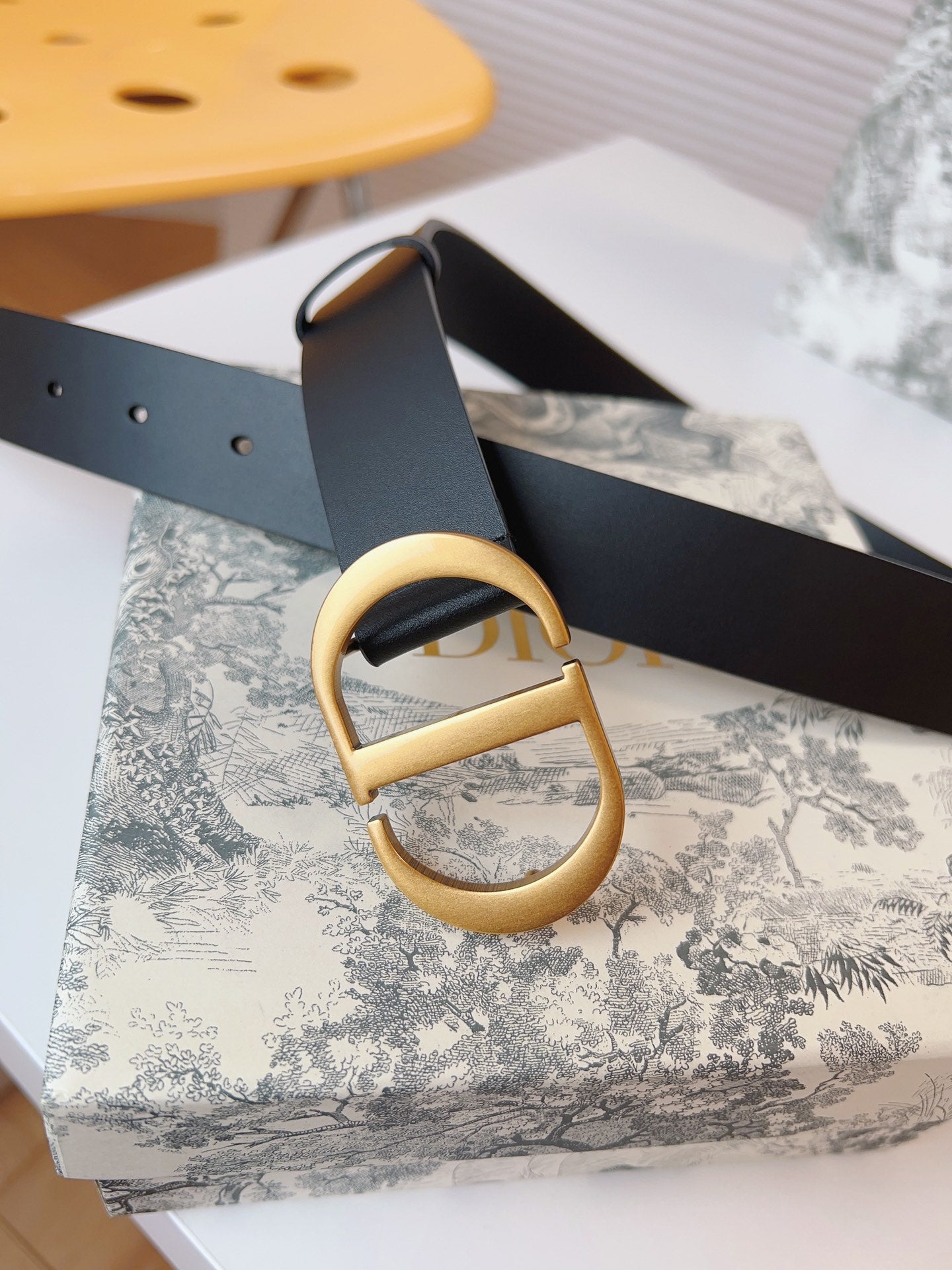 DIOR 25S BELT 30 MM IN BLACK CALFSKIN 613181 - 30